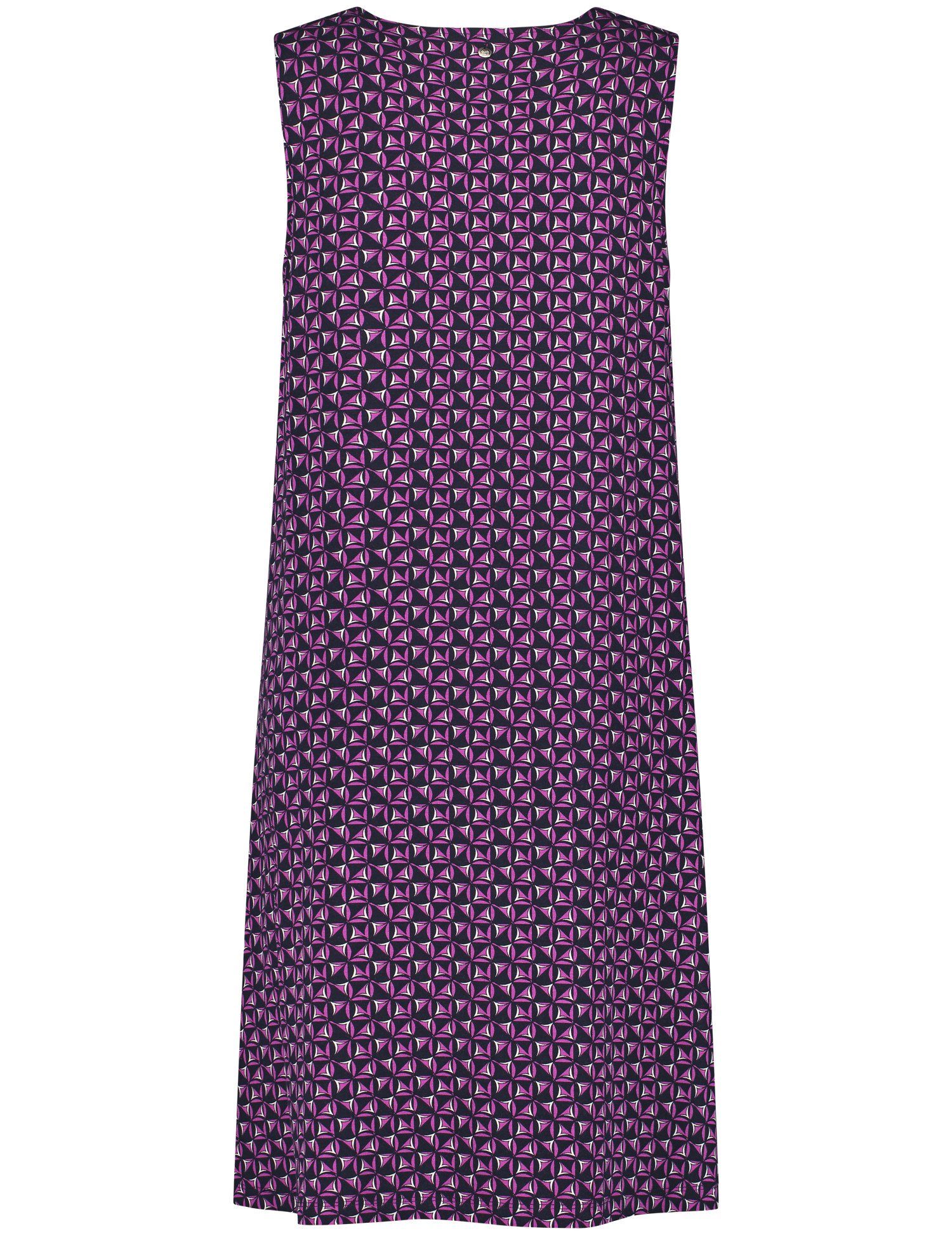 GERRY WEBER Midikleid Leicht ausgestelltes Druck Blau/Lila/Pink Jerseykleid