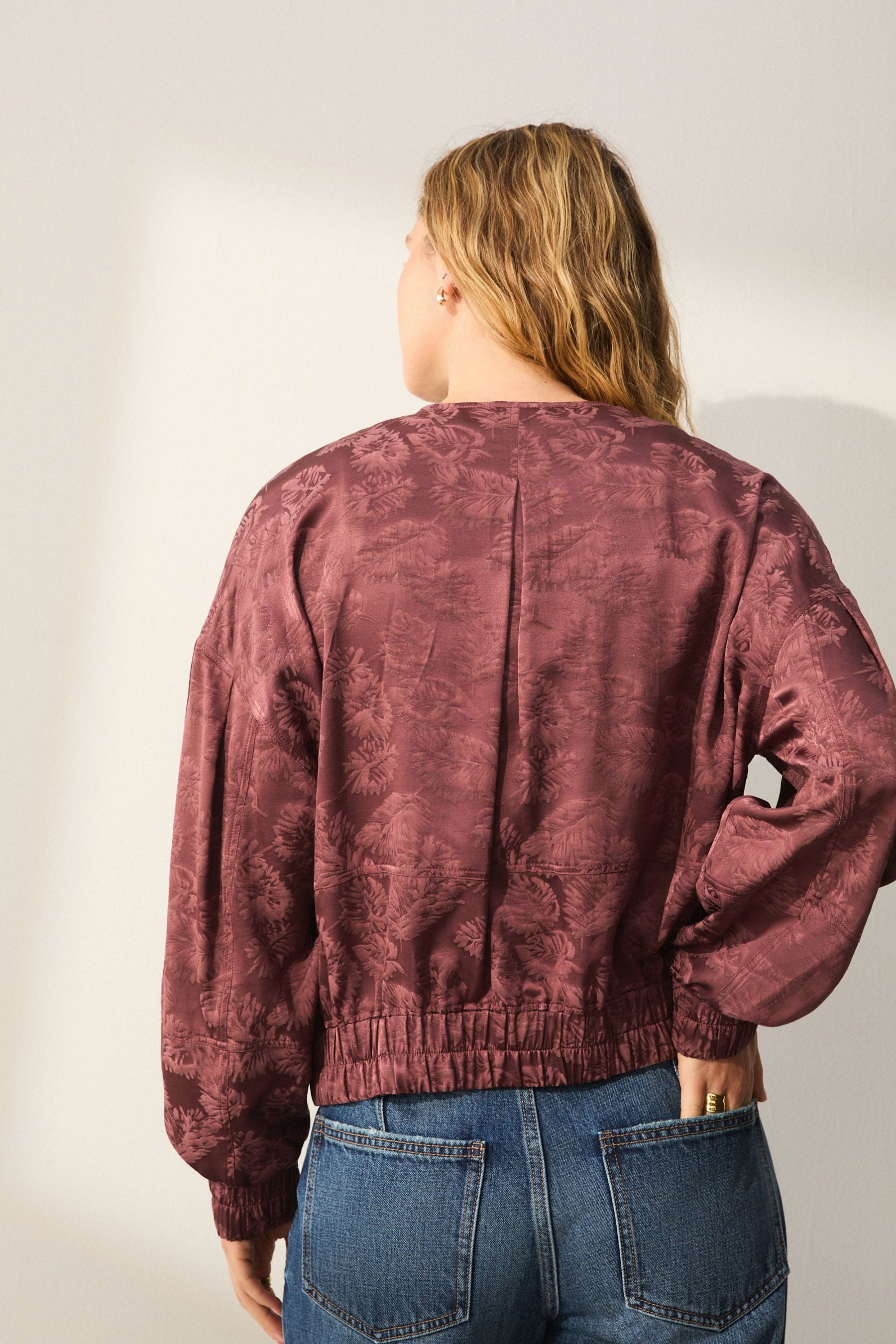 Next Bomberjacke Leichte Jacquard-Bomberjacke mit Print günstig online kaufen