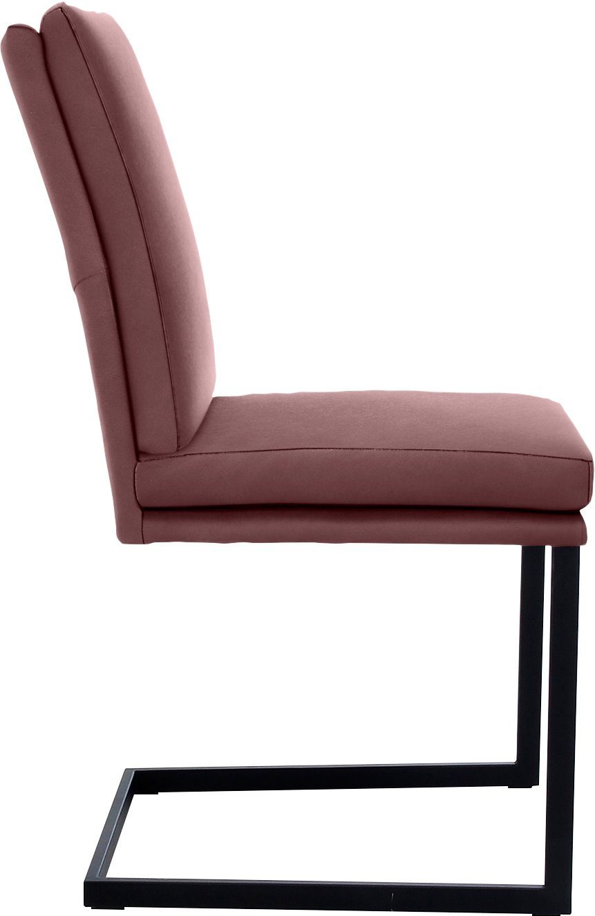 K+W Komfort & Wohnen Freischwinger, stabiles Hochkantrohr, Untergestell in Edelstahloptik oder schwarz