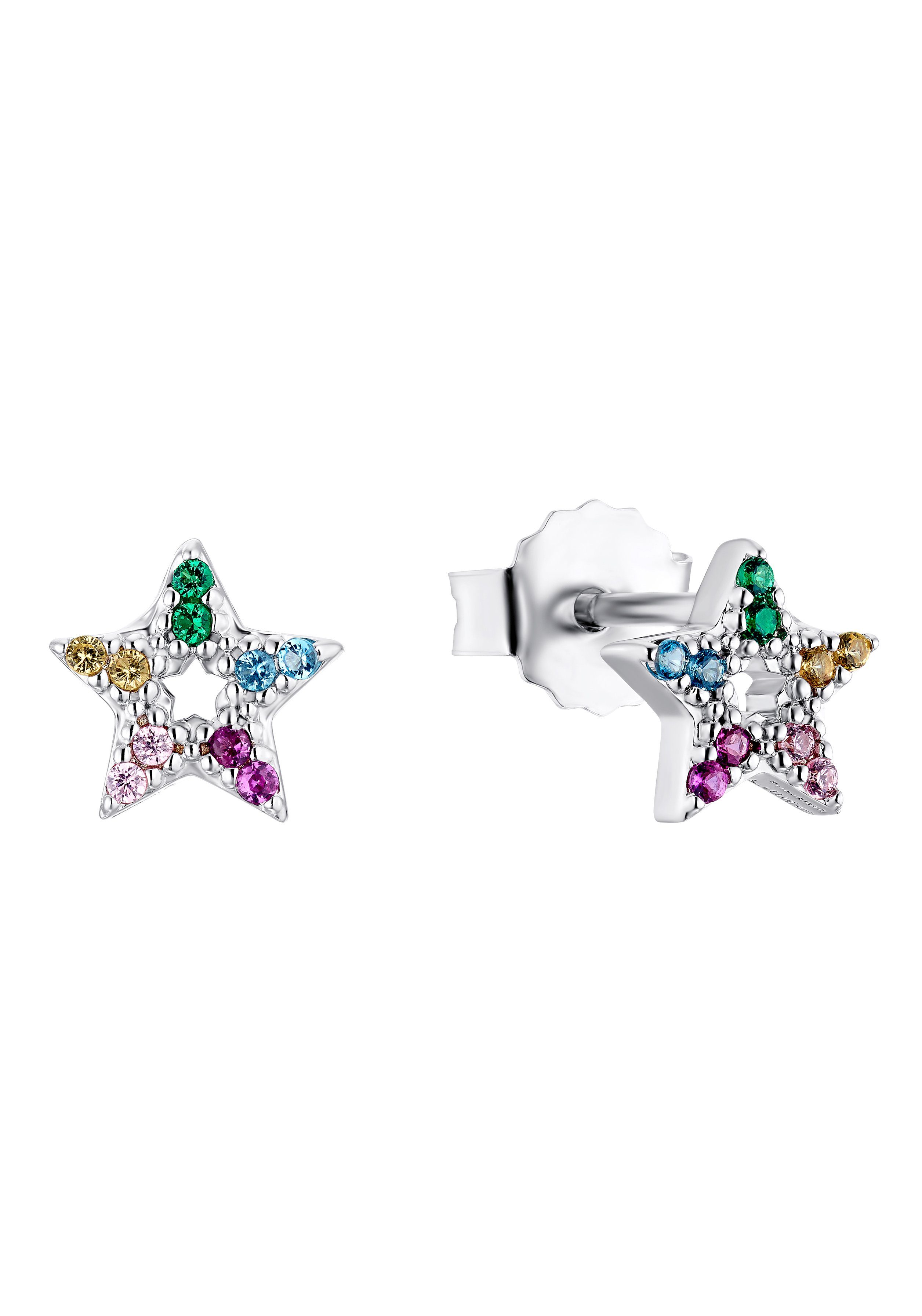 Prinzessin Lillifee Paar Ohrstecker Sterne, mit Zirkonia (synth)
