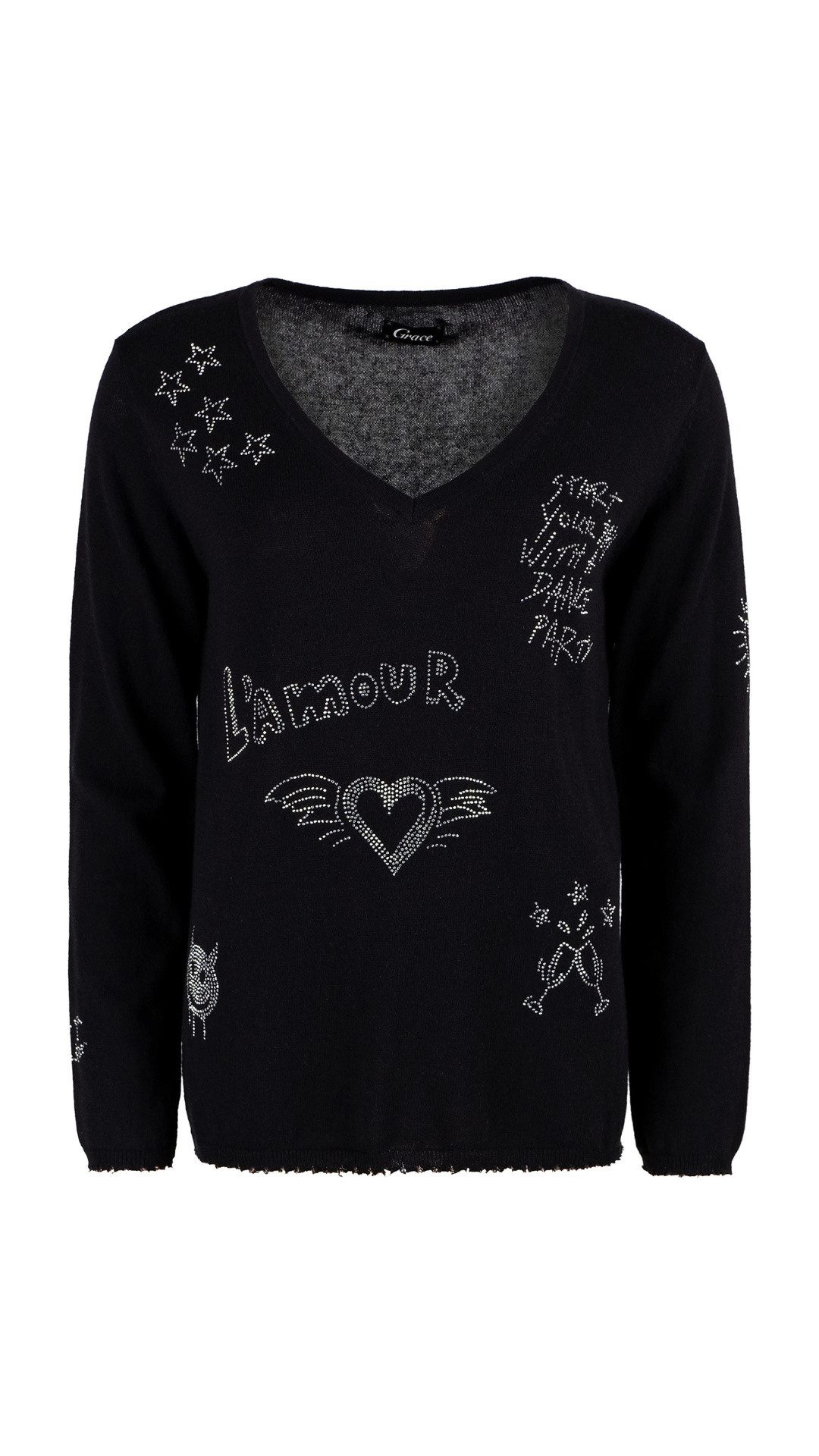 Grace V-Ausschnitt-Pullover günstig online kaufen