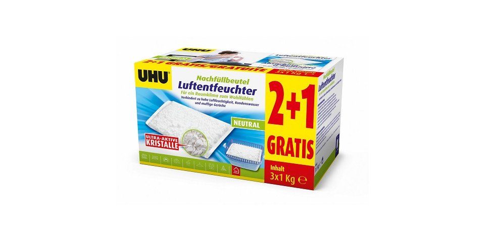 UHU Luftentfeuchter UHU Luftentfeuchter Nachfüllbeutel Sparpack, 3 x
