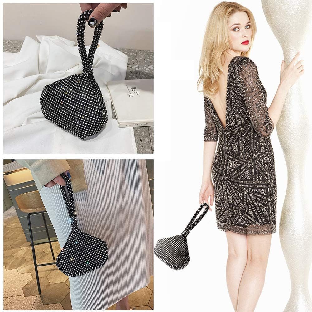 nsihing Clutch Damen Strass Clutch Abendtaschen Sparkly Glitter Triangle Geldbörse, für Party Abschlussball Hochzeit – Bild 5 von 5
