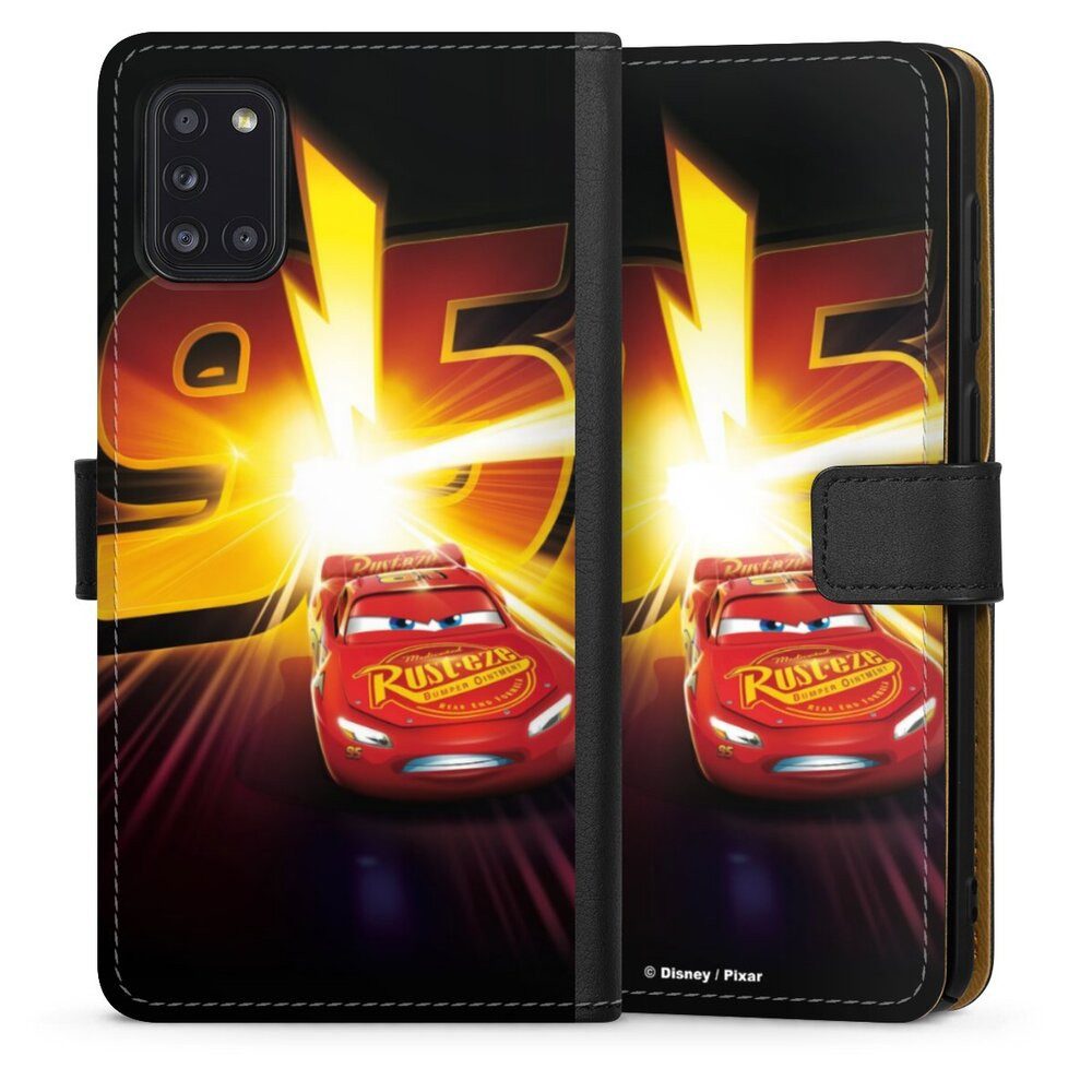 DeinDesign Handyhülle Offizielles Lizenzprodukt Cars Lightning Mcqueen 95 Cars3 Lightning 95, Samsung Galaxy A31 Hülle Flip Case Klapphülle Handytasche Leder