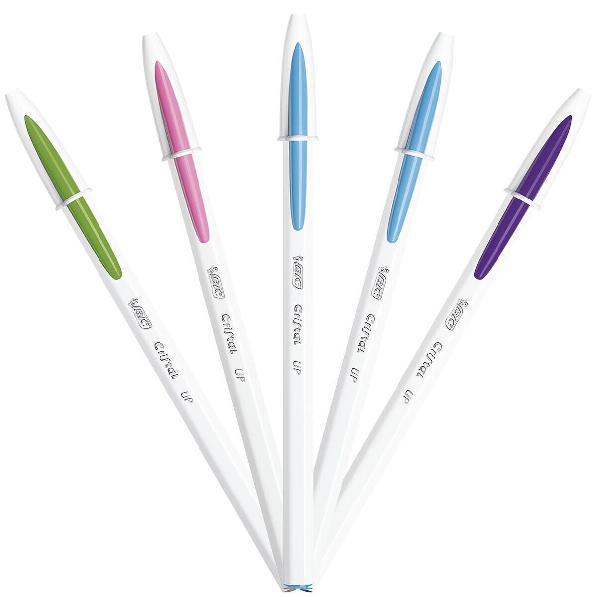 BIC Kugelschreiber Cristal Up Fun, (20-tlg), mit besonderen Schreibfarben