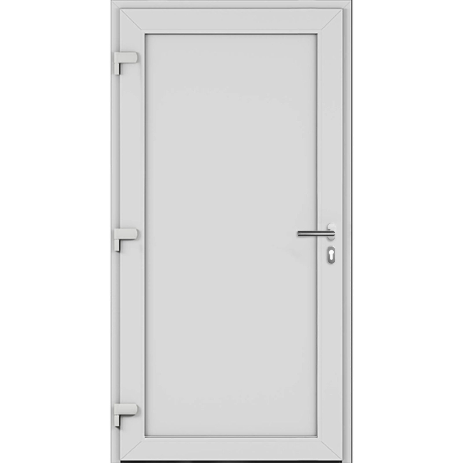 HORI Haustür HORI Haustür Safety Slim, Aluminium Kunststoff,Eingangstür (Schalldämmung, Robust, Einfache Montage, Wärmeschutz, Sonnenschutz), 1000 x 2000 mm, anthrazit, DIN links, Safety Slim