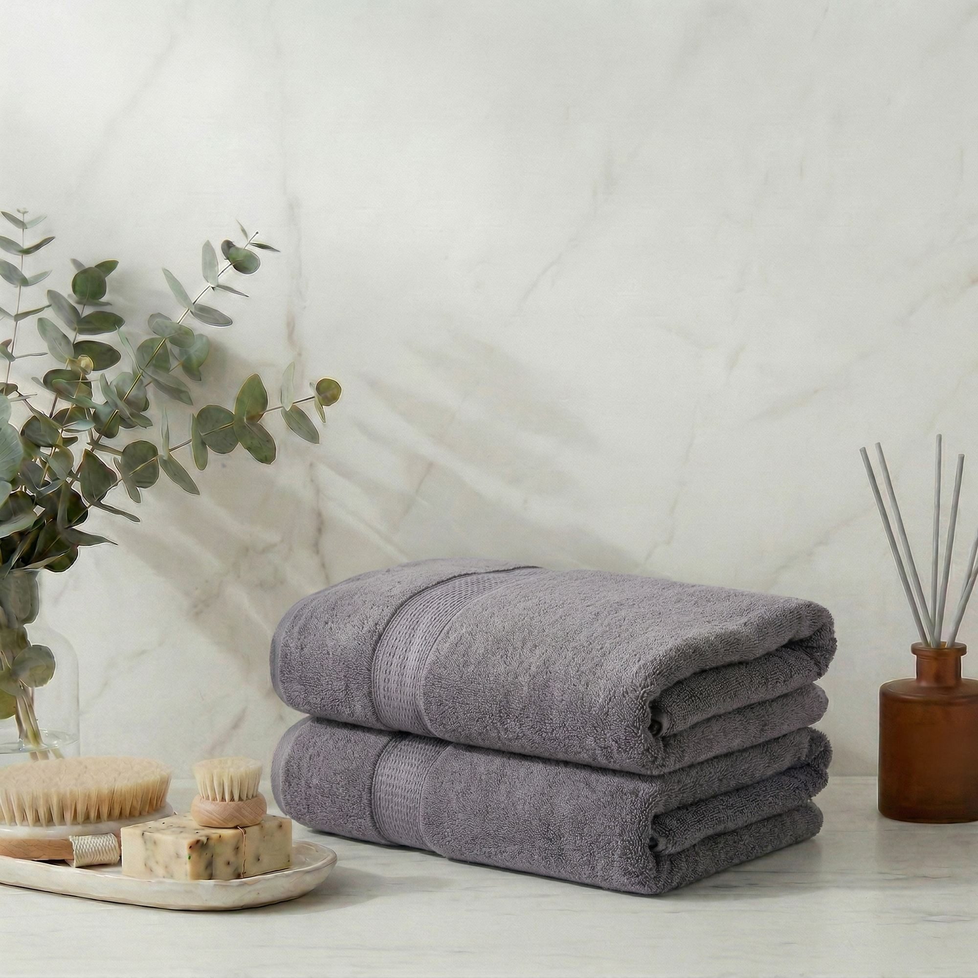 L'Essentiel Maison Badetücher Whitney Check, Frottee (Set, 2-St), 100 % Modal-Baumwolle