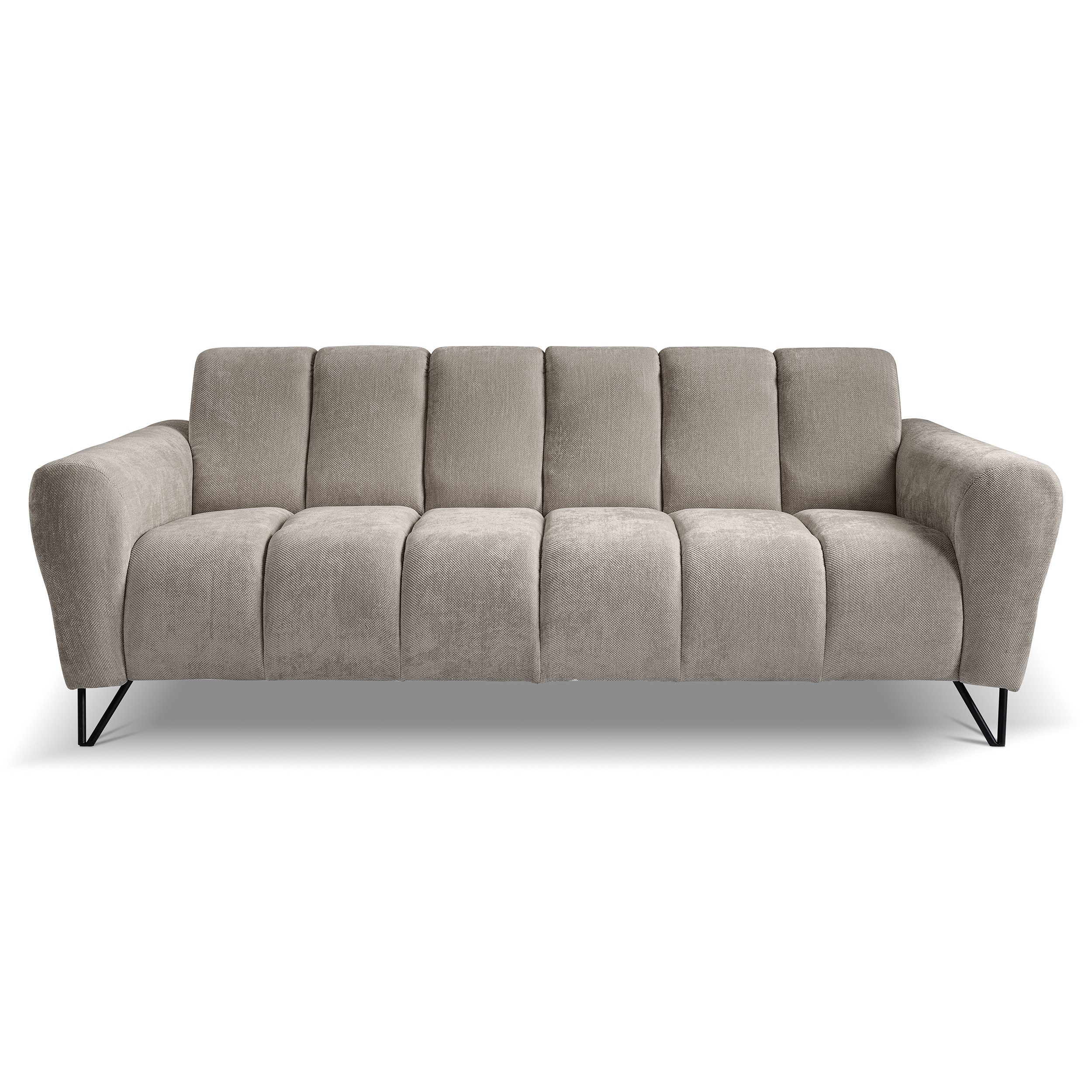Beautysofa Sofa mit Metallbeine in schwarzer VOLARE, 3-Sitzer, viele Farbva günstig online kaufen
