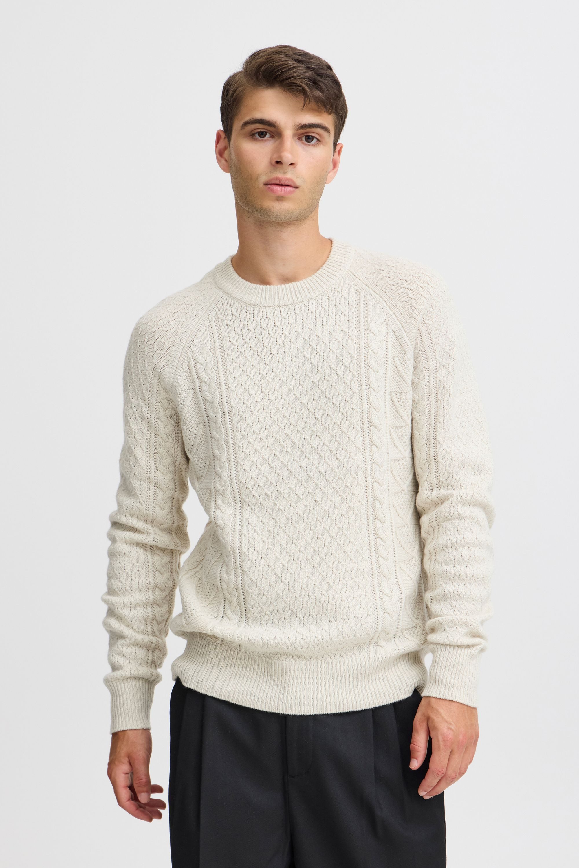 Casual Friday Вязаные свитера CFKRISTIAN crew neck cable knit Modischer Вязаные свитера