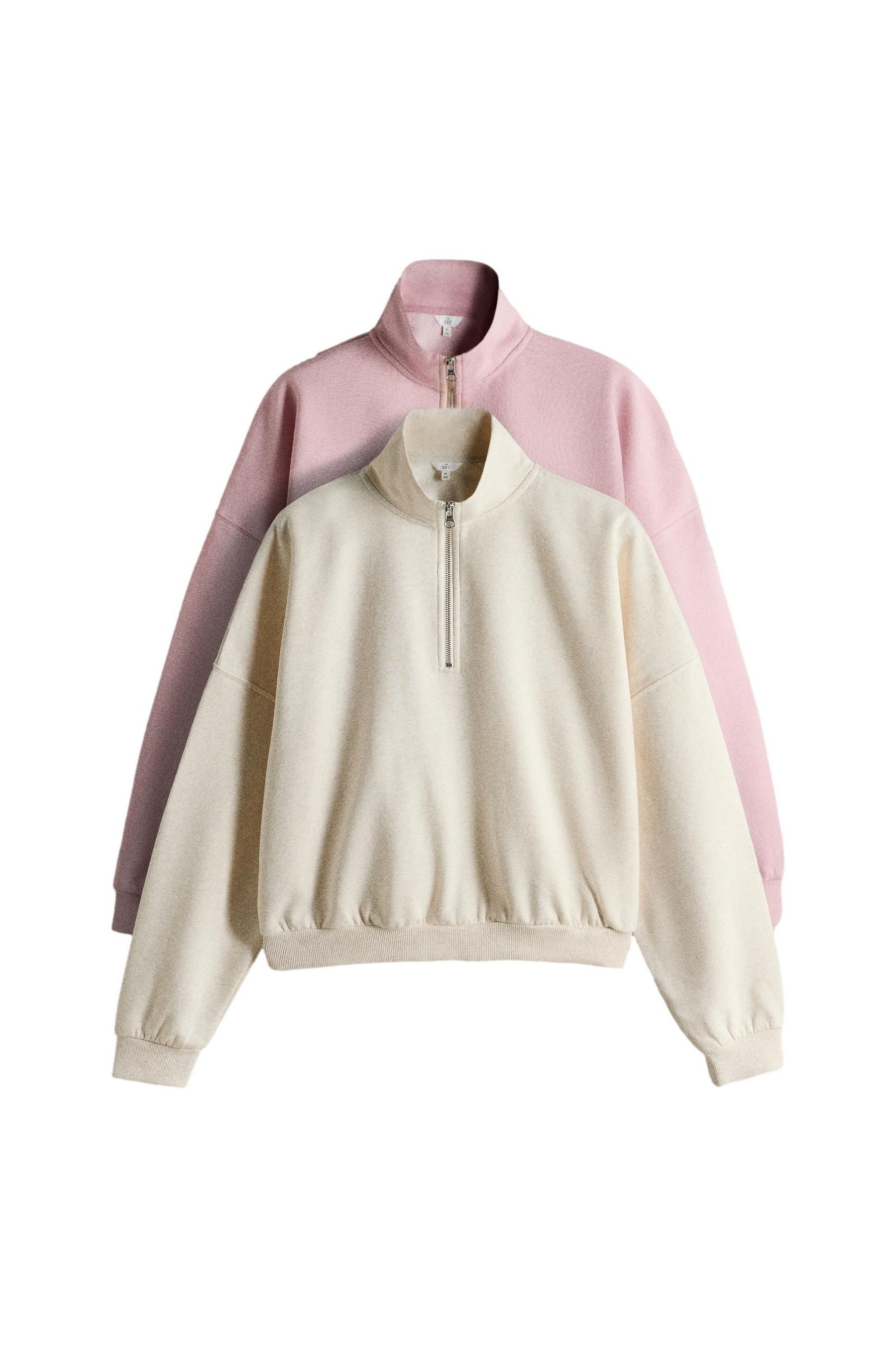 The Set Sweater The Set Sweatshirts mit 1/4-RV, 2er-Pack (2-tlg)