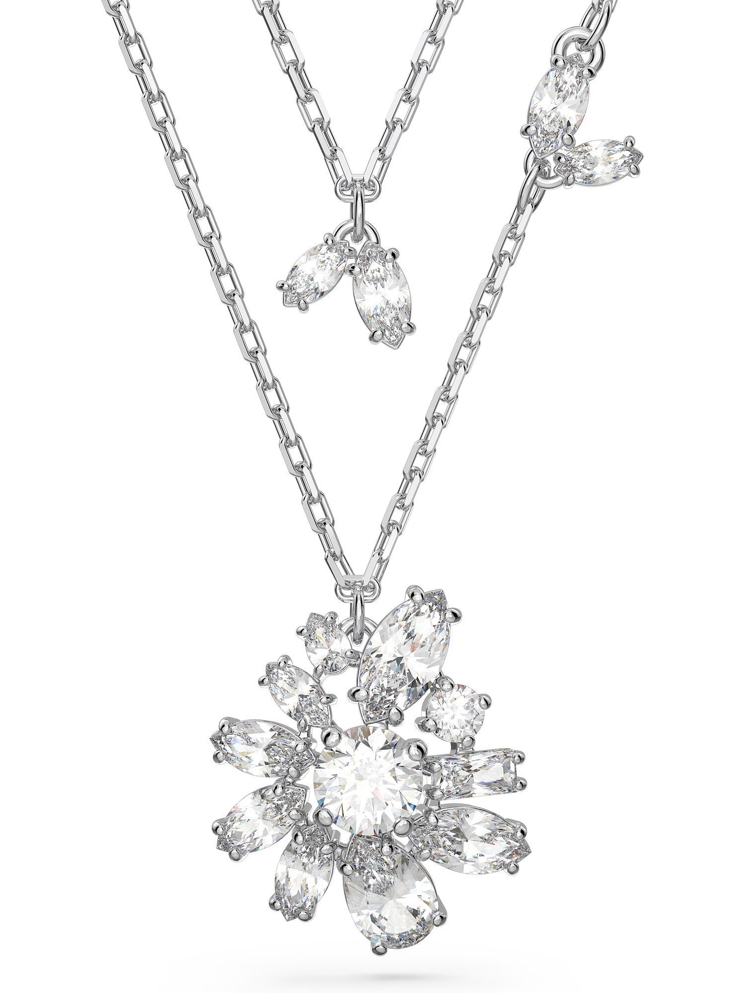 Swarovski Collier Swarovski Damen-Kette Metall Swarovski-Kristall