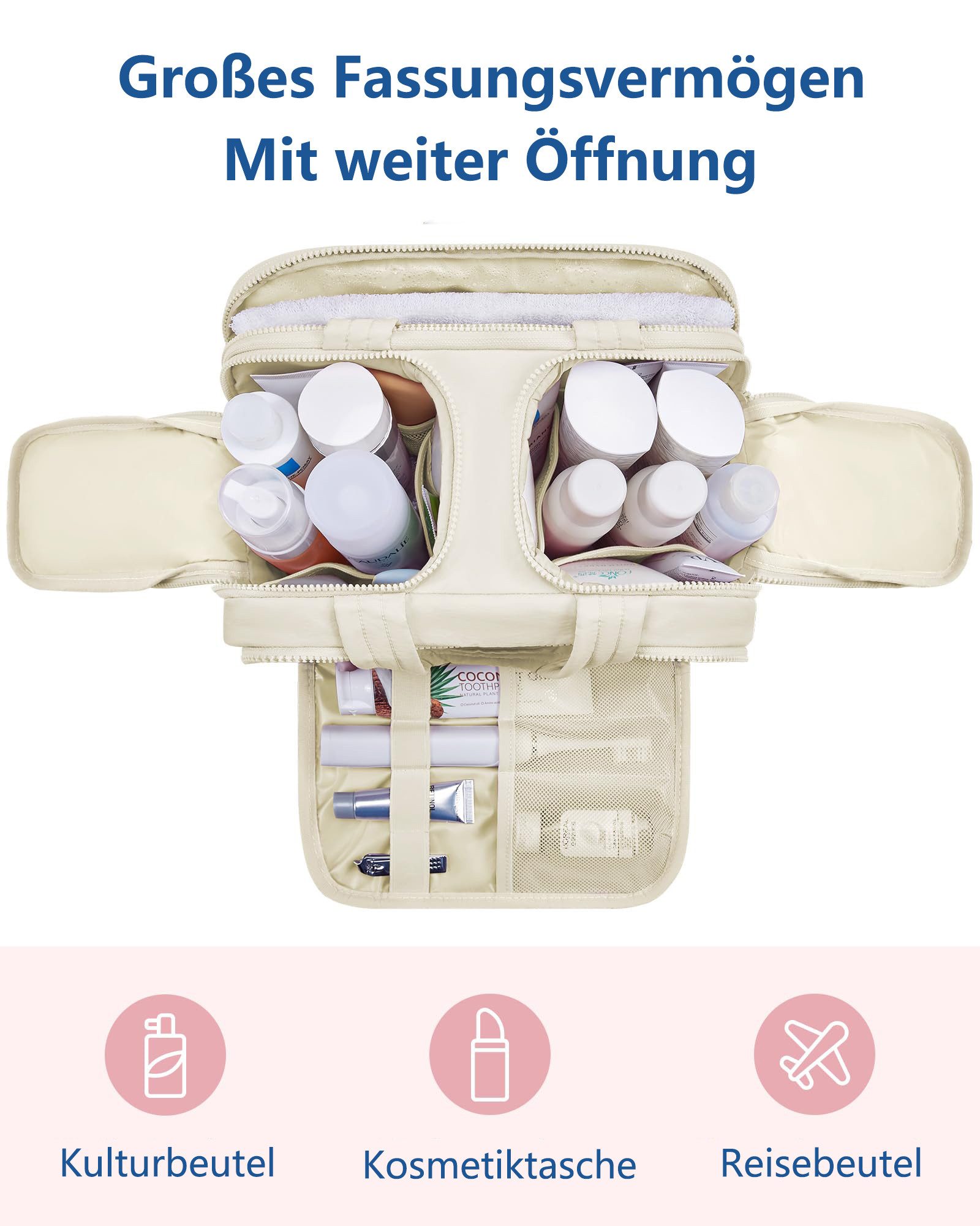 FOUORTUNATE-BEE Kulturbeutel Reise Kulturbeutel Kulturtasche Damen Große, W günstig online kaufen