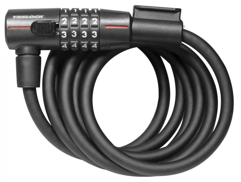 Trelock Rahmenschloss Trelock Zahlenspiralkabelschloss 180 cm D 10 mm SK 210/180/10 schwarz