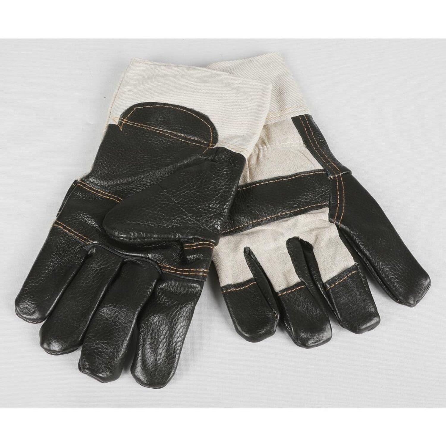 BURI Gartenhandschuhe 6x Arbeitshandschuhe Leder Gefüttert Beschichtung Garten Montage Paar