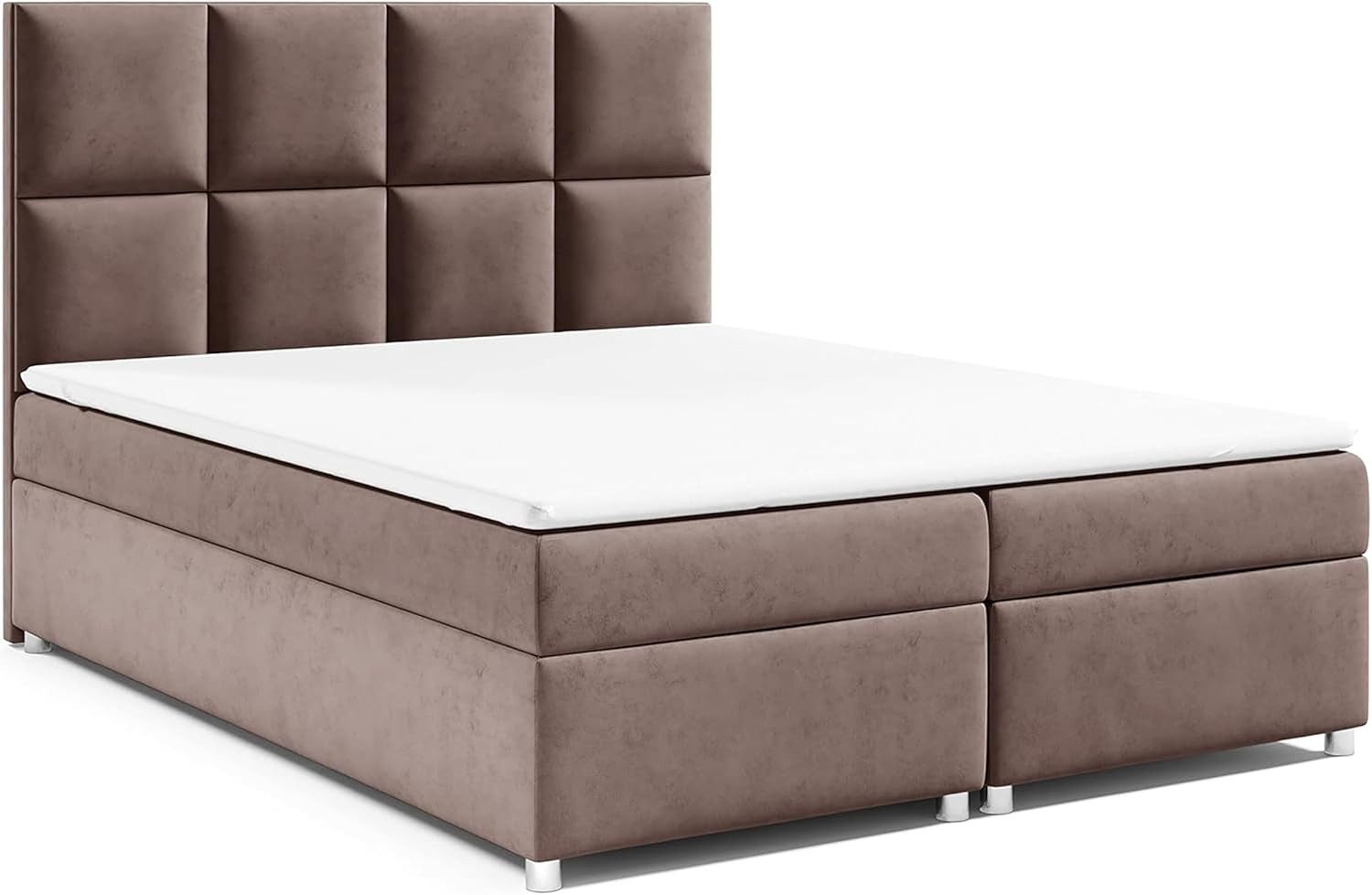 Best for Home Boxspringbett mit Bettkasten Trinity K2 Bonell-Matratze inkl. Komfort Topper (Polsterbett Doppelbett Boxbett mit gepolstertes Kopfteil, versch. Größen, 140x200 160x200 180x200 200x200 cm), Handwerksqualität, TOP Preis-Leistungs-Verhältnis