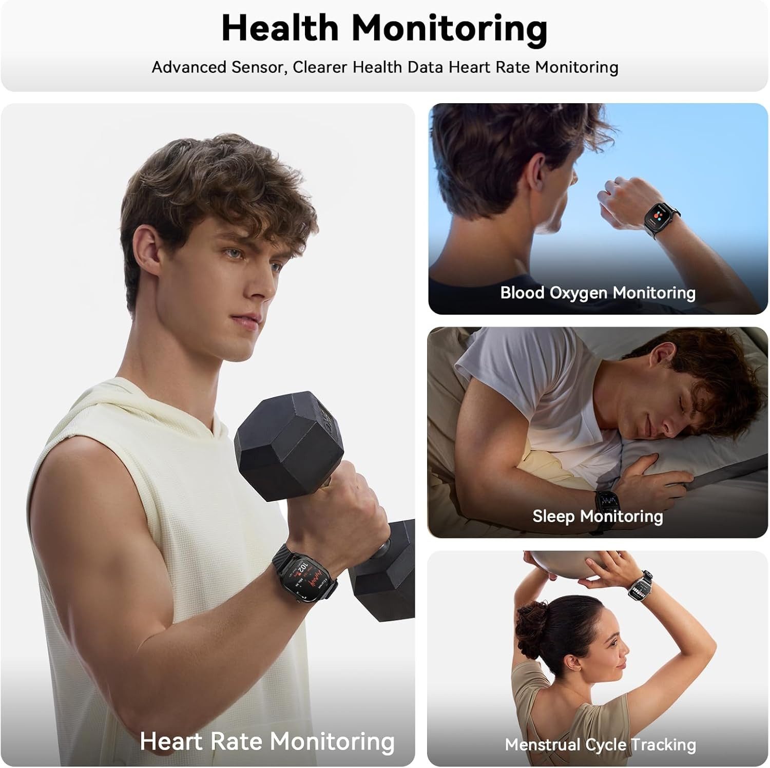 KOSPET Magic P10 Smartwatch (4,9 cm, Android iOS), Smartwatch mit AMOLED Display, GPS, 180 Sportmodi, 50 Tage Akku