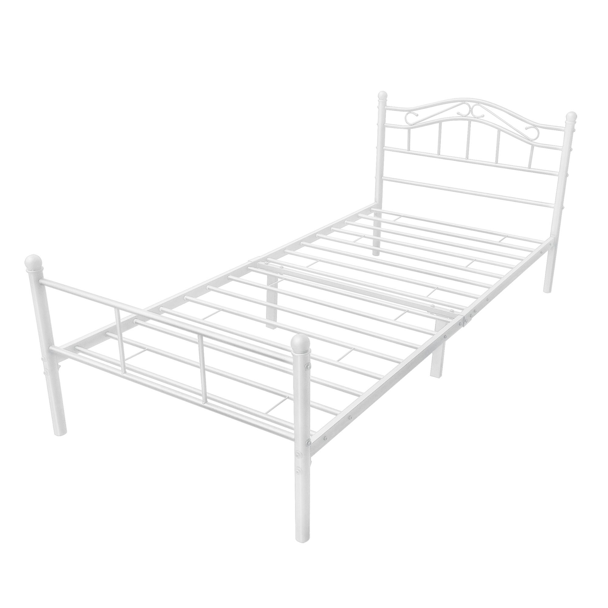 en.casa Metallbett, »Damur« - weiß - günstig online kaufen