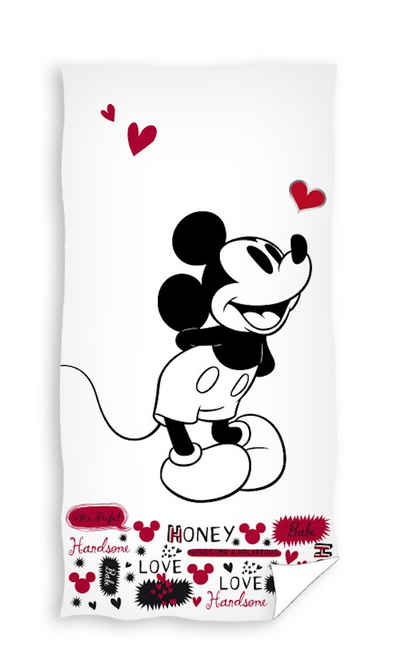 Disney Mickey Mouse Badetuch weiches Badetuch Duschtuch Größe: 70 x 140 cm 100% Baumwolle, Baumwolle