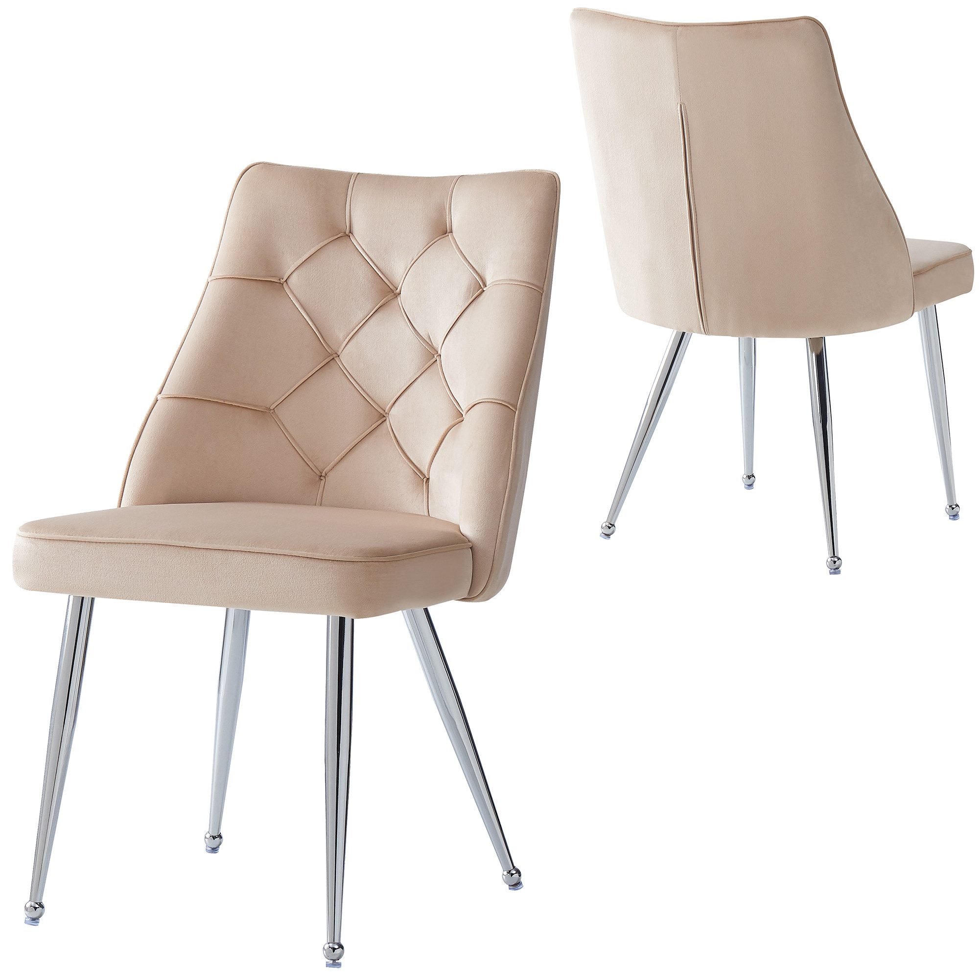 MODFU Esszimmerstuhl Loungesessel,Kosmetikstuhl (Luxus Samt-Esszimmerstühle günstig online kaufen