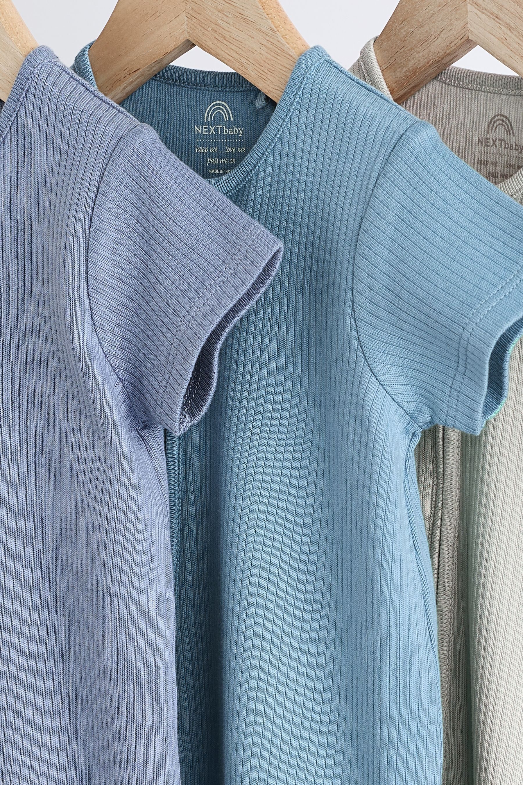 Next Strampler 3er-Pack Baby-Strampler mit 2-Wege-Reißverschluss (3-tlg)