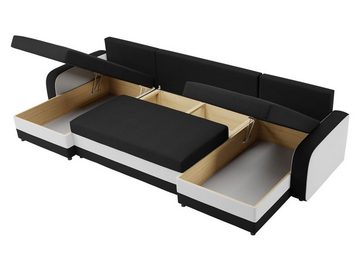 MIRJAN24 Wohnlandschaft Kris U Lux, mit Schlaffunktion und drei Bettkasten, U-Form mit Kissen-Set, L: 304 cm