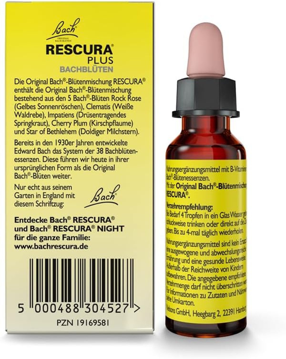 BACH RESCURA Bachblütenmischung Mentale Balance mit Vitaminen Tropfen, 1 er 10 ml, Bachblütenmischung mit Vitaminen für mehr Balance, 10ml
