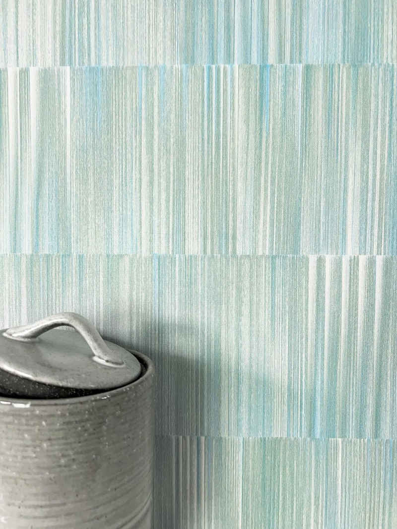 Newroom Vliestapete, Grün Tapete Modern Muster - Mustertapete Retro Mint Grau Geometrisch Grafisch Linien Verlauf für Wohnzimmer Schlafzimmer Küche