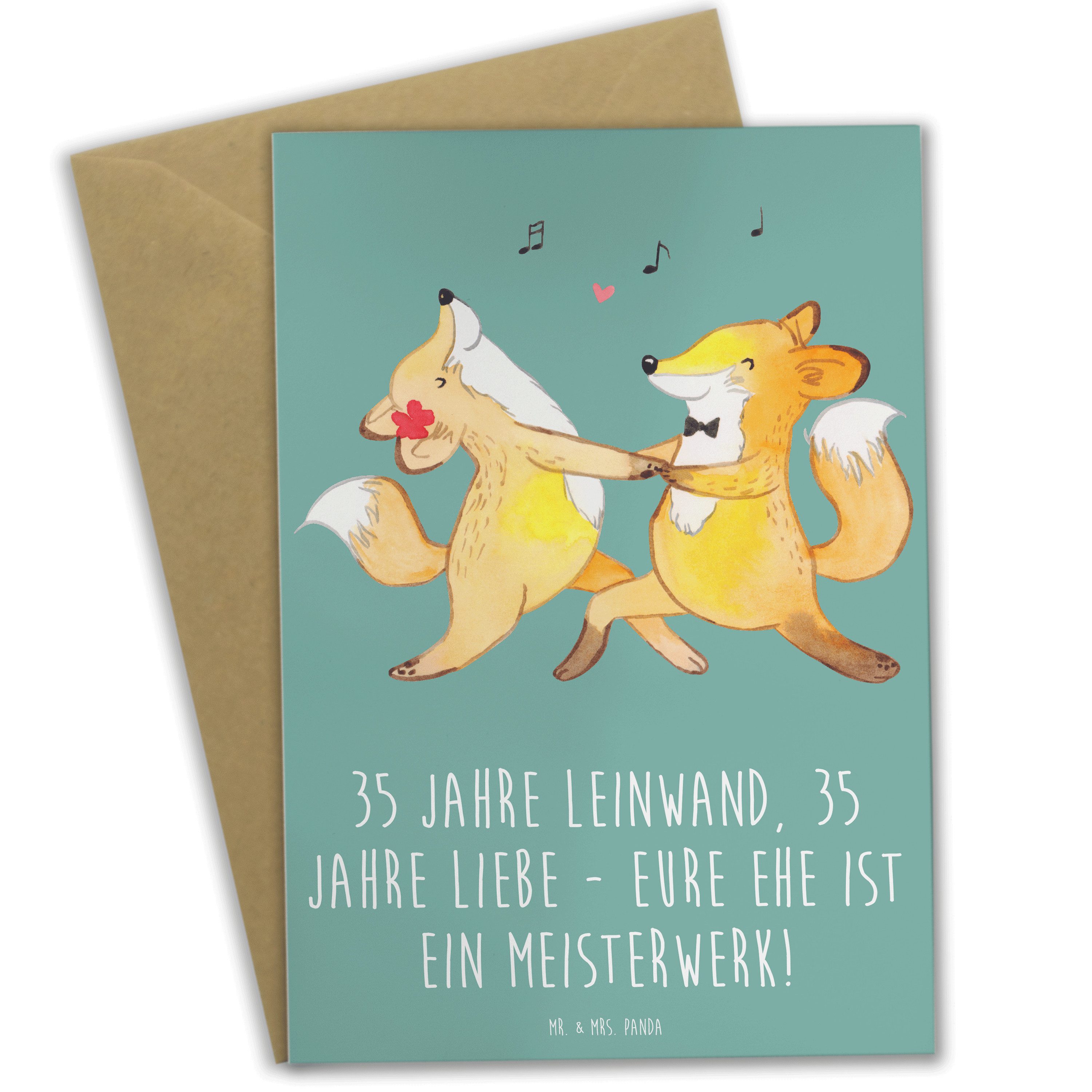 Grußkarte 35. Hochzeitstag Leinwandhochzeit - Meeresbrise - Geschenk, Jubiläums