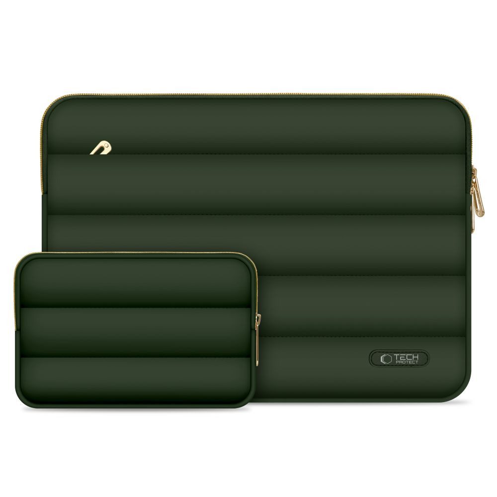 TECH PROTECT Laptoptasche Schutzhülle Notebooktasche Zubehörtasche (Spar-Set, 1-tlg., 41 x 30 x 3 cm gepolstert), gepolstert, Reißverschluss, Zubehörtasche