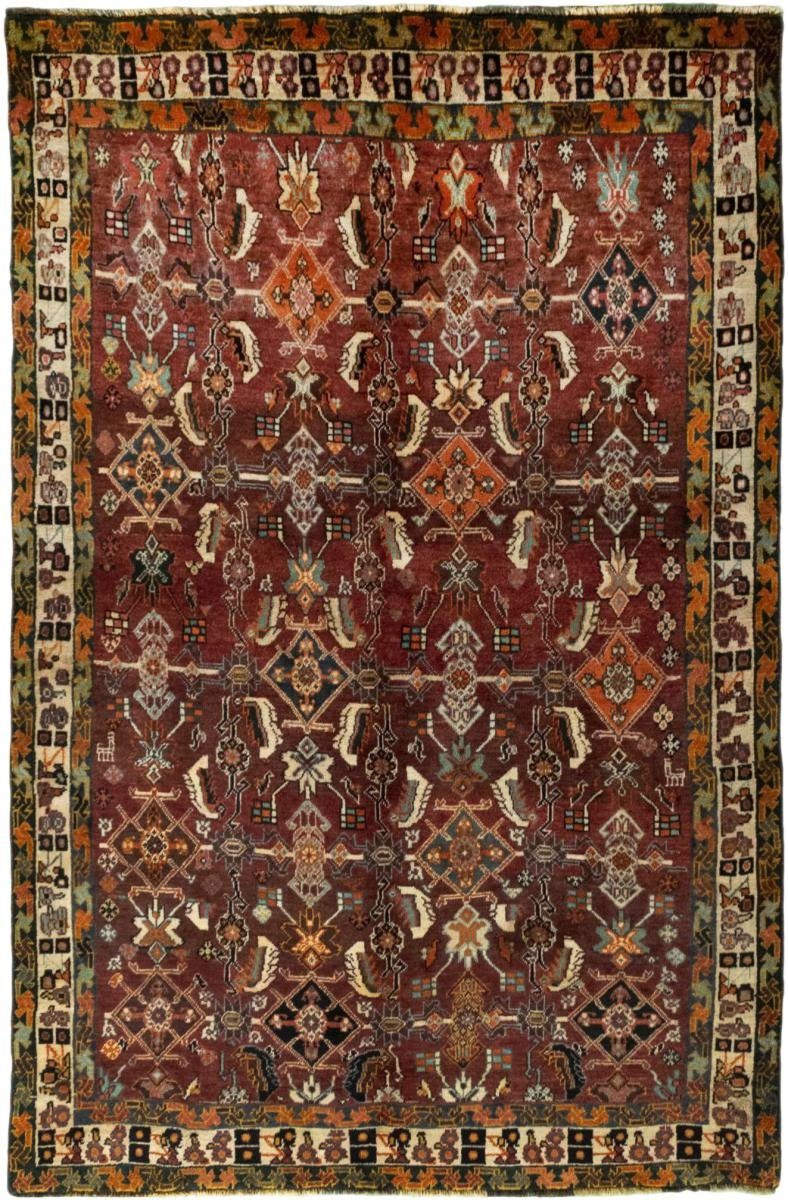 Orientteppich Shiraz 144x229 Handgeknüpfter Nain Orientteppich Perserteppich, mm / Trading, 10 Höhe: rechteckig