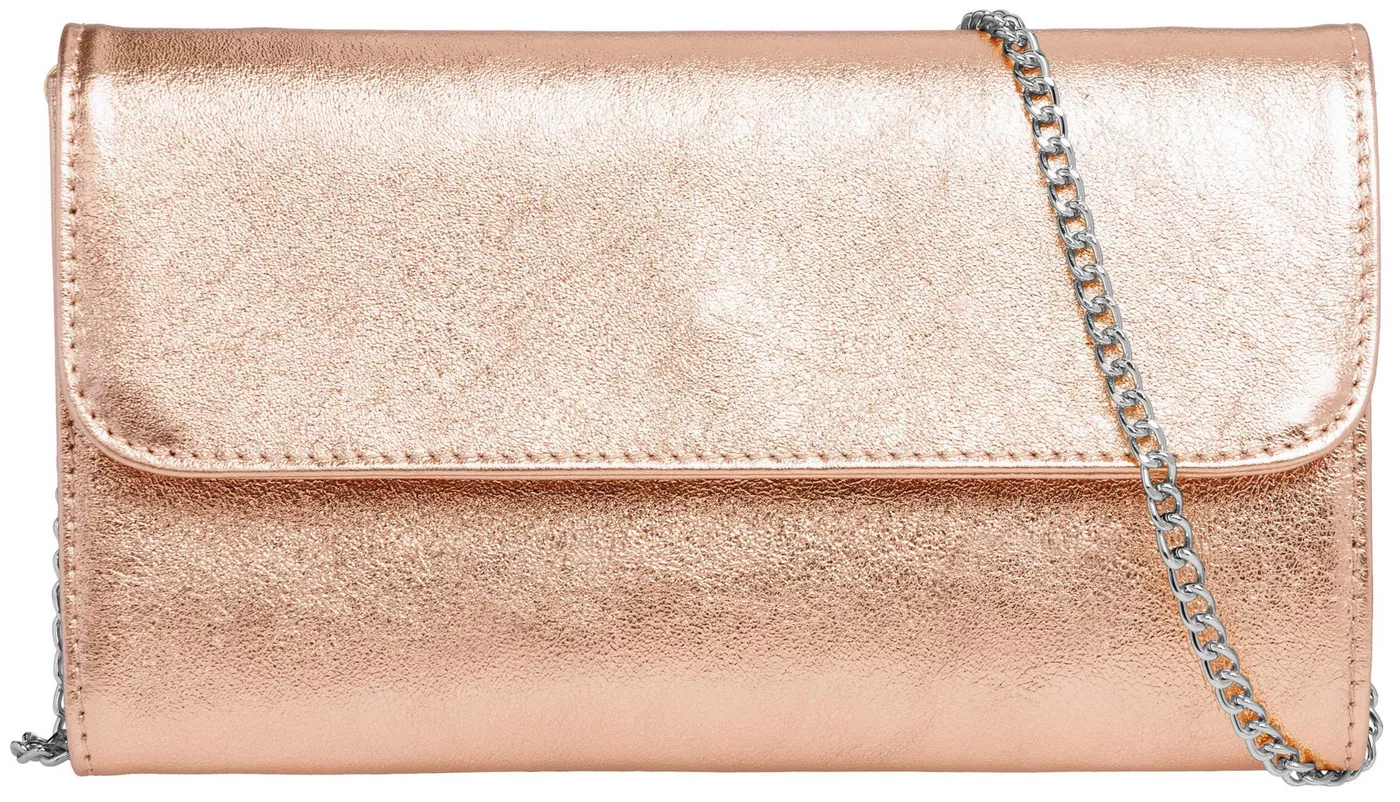 Caspar Clutch Abendtasche Metallic Leder Damen Tasche - PREMIUM LINE - Modell No.779, leicht, elegant & langlebig- 100% Echtleder - Handmade in Italy