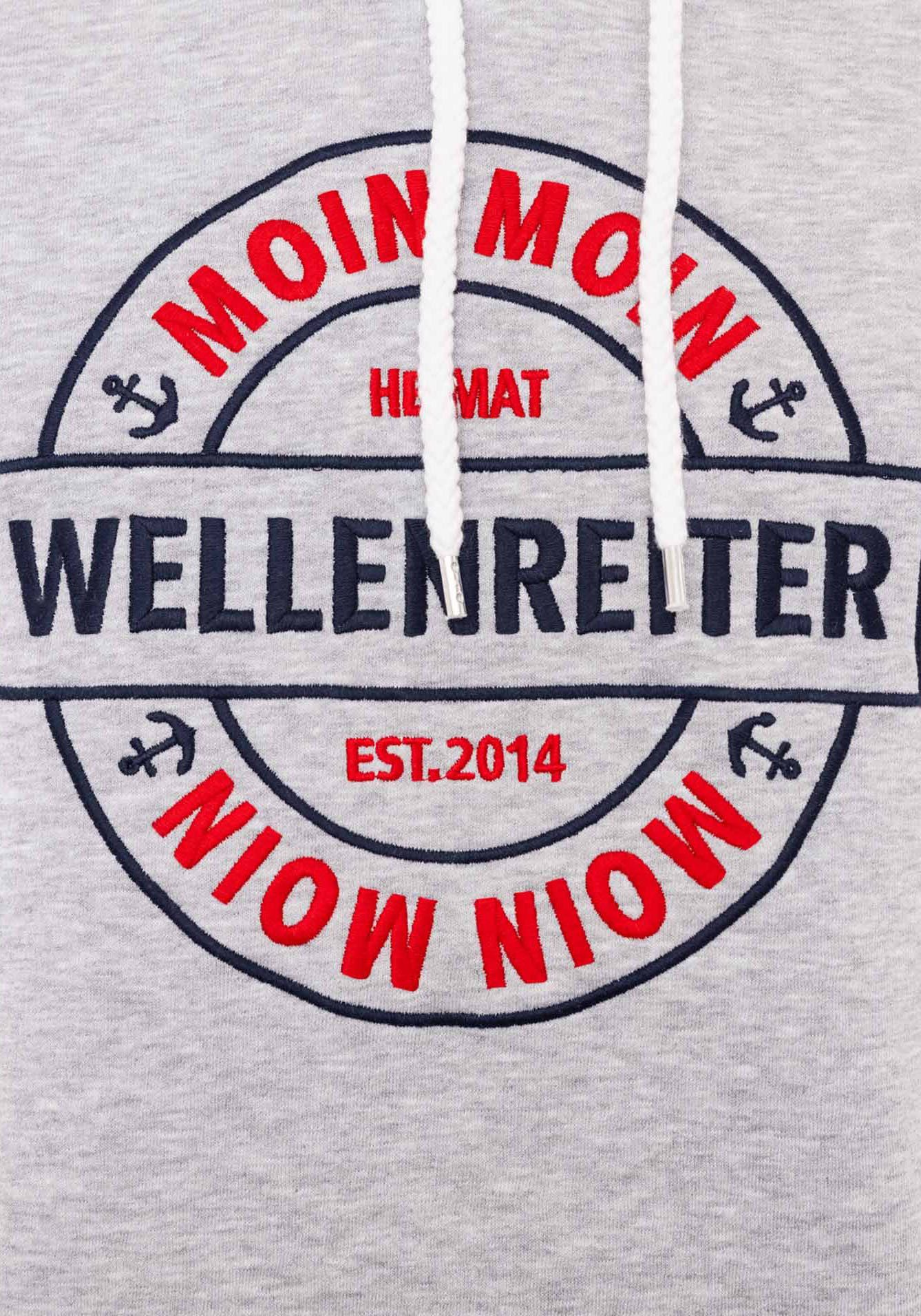 Zwillingsherz Hoodie "Wellenreiter" mit Fronttaschen und Kordel