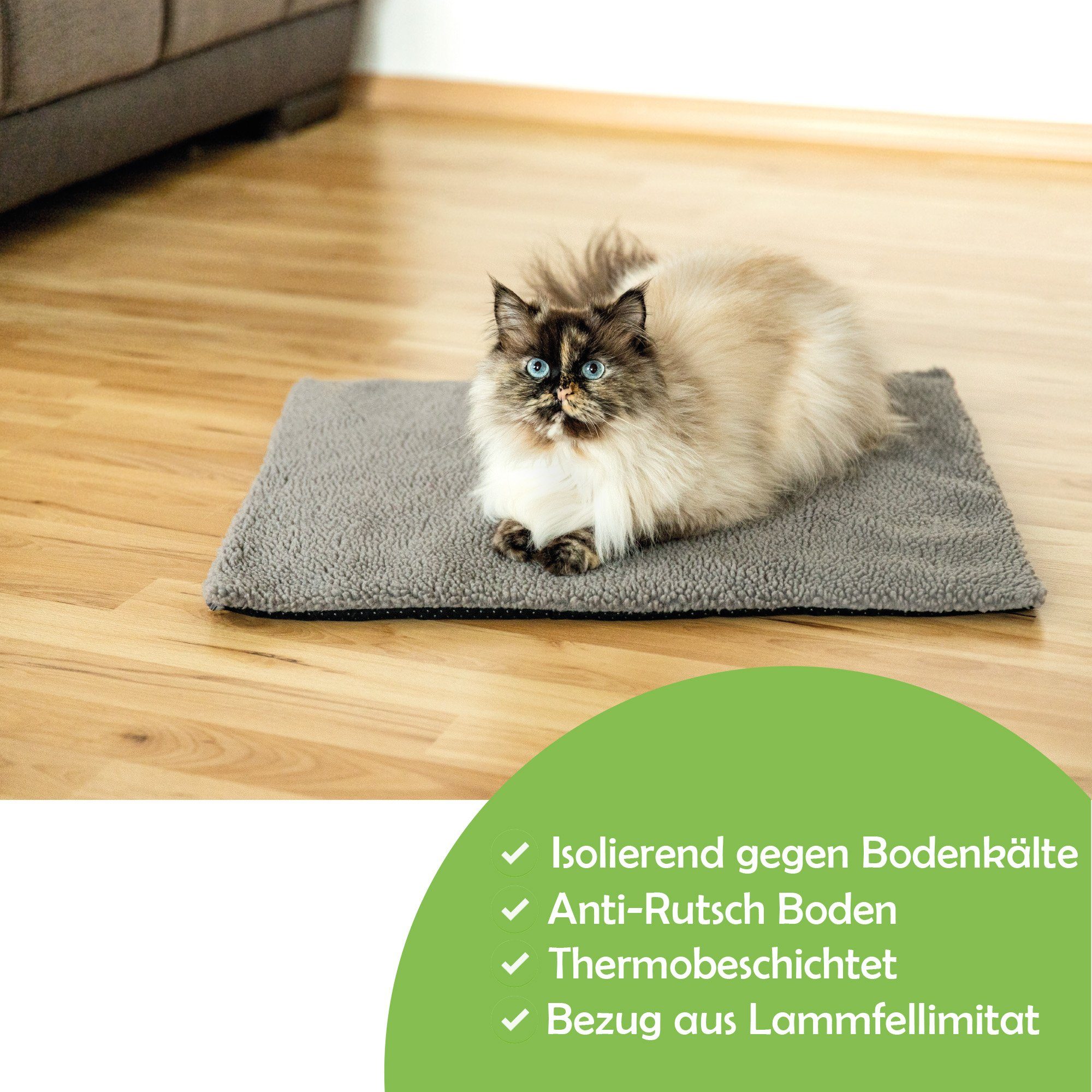 Bestlivings Tierdecke Selbstheizende Thermodecke, aus Polyester, für Katzen & Hunde mit Reißverschluss, thermoisolierend – Bild 3 von 5