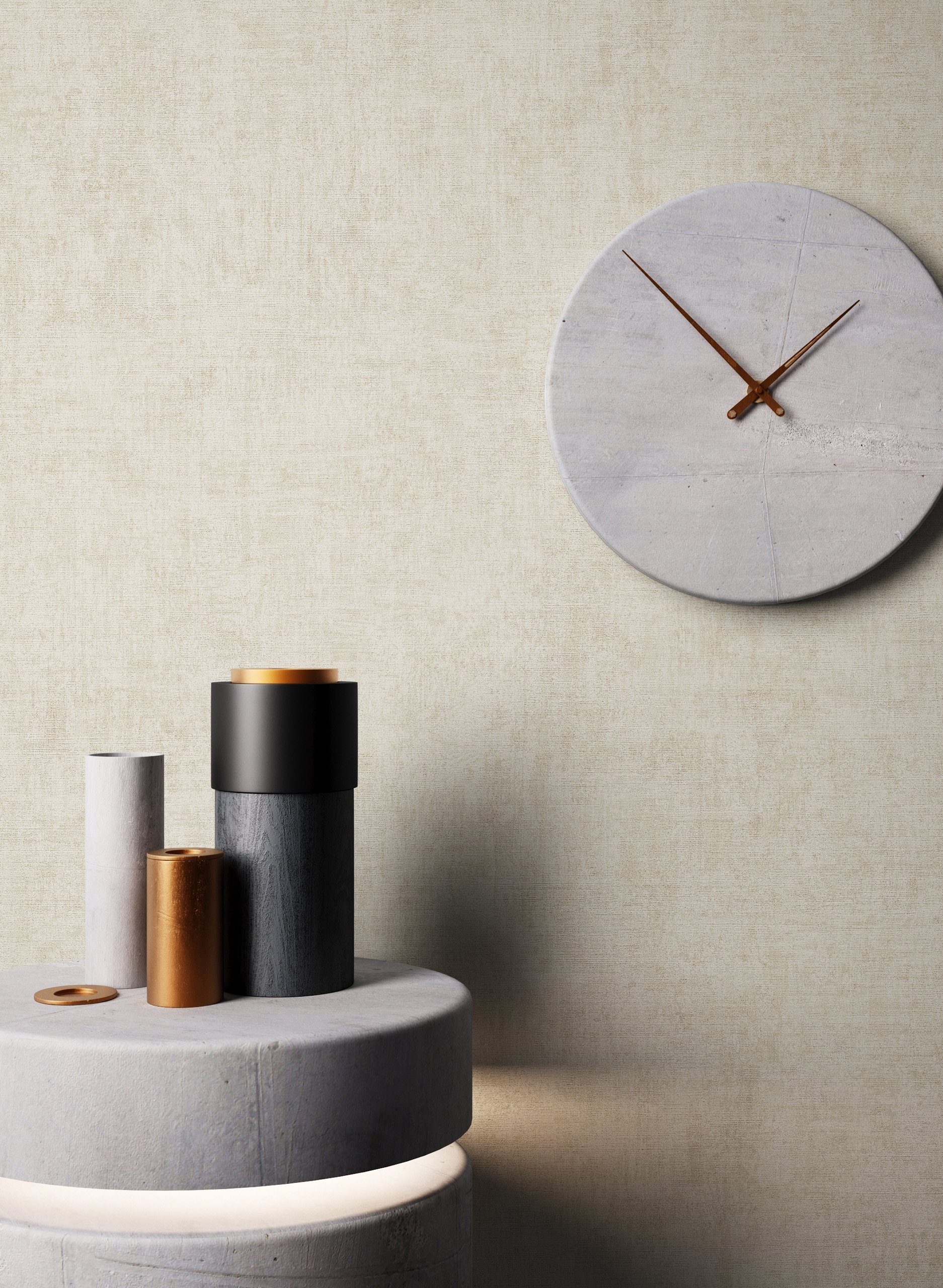 Newroom Vliestapete, Beige Tapete Struktur Modern günstig online kaufen
