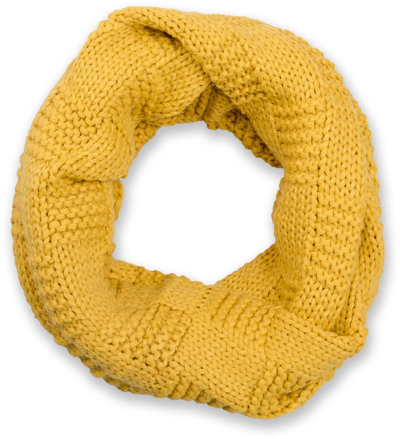 Strickschal Feinstrick Loop mit Patentmuster