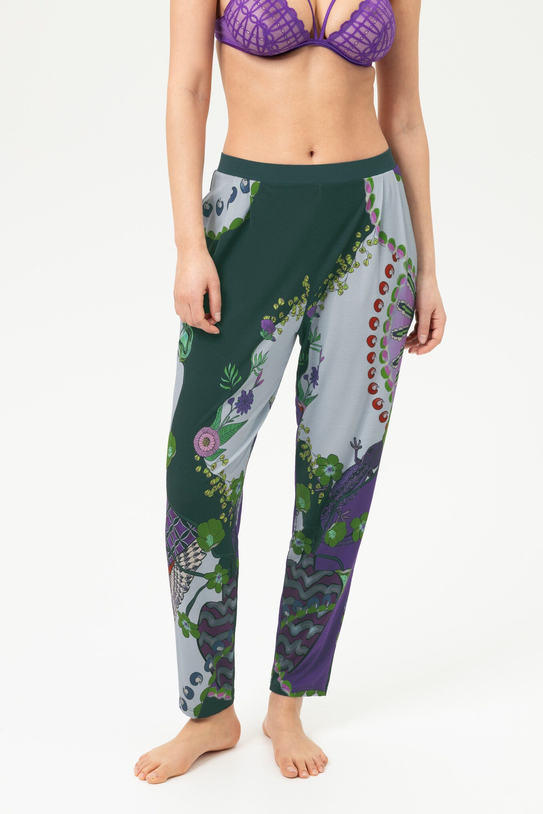 Schlafhose Mey Loungehose Serie Secret Glade Bunt Hose