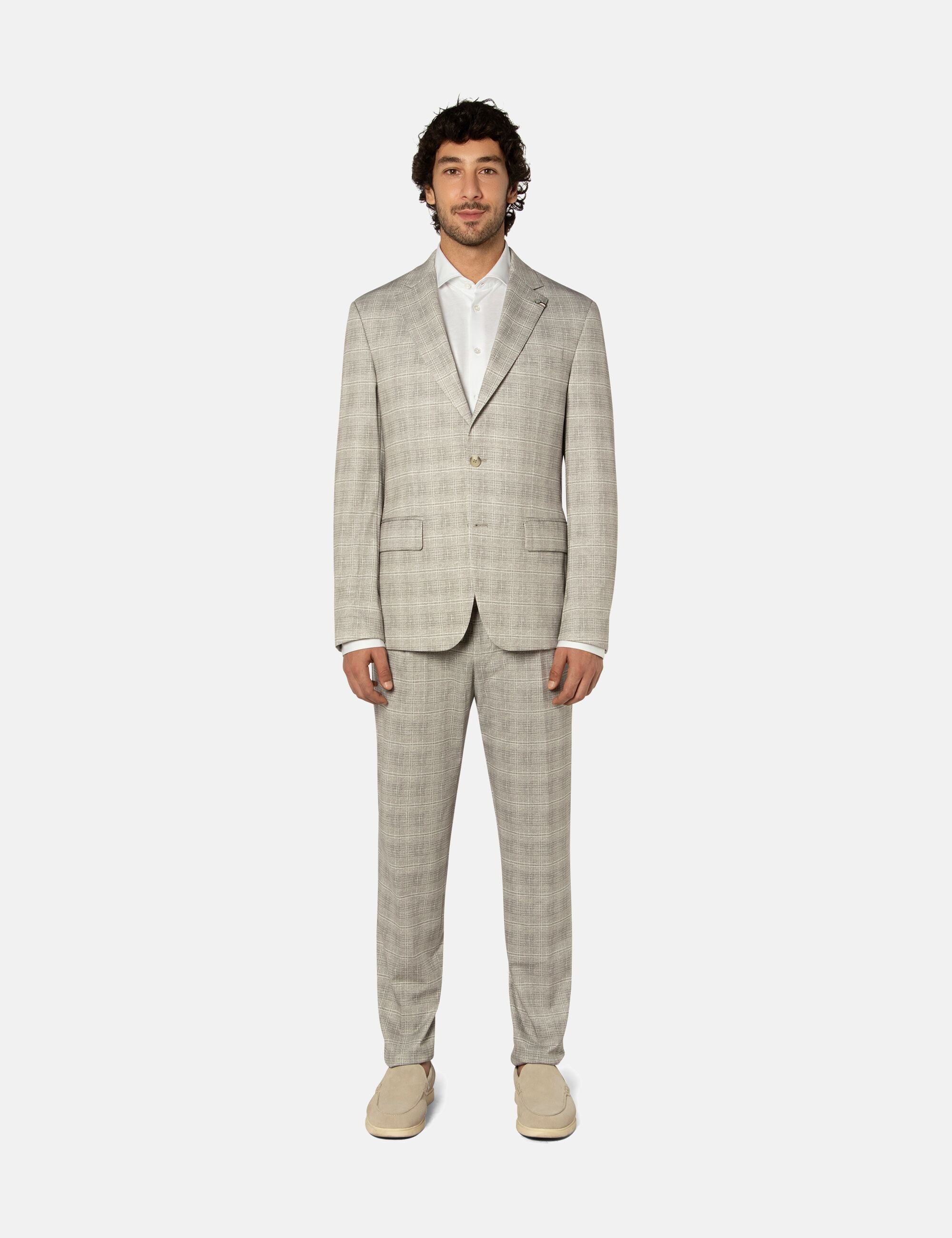 BENVENUTO. Anzug MARIO TORINO kariert 5637 (1-tlg) in Modern Fit