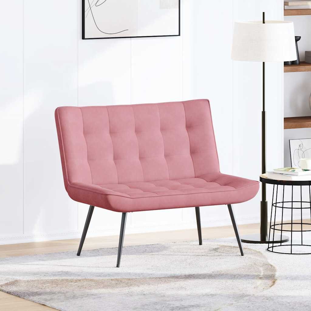 vidaXL Sitzbank Sitzbank Rosa 110x74x84 cm Samt