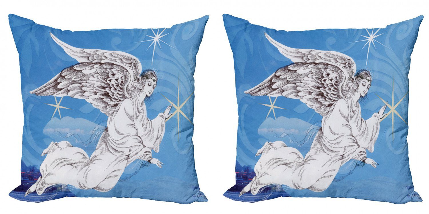 Kissenbezüge Modern Accent Doppelseitiger Digitaldruck, Abakuhaus (2 Stück), angel Wings Frau