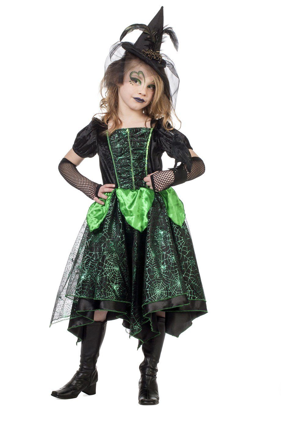 Wilbers Kostüm »Grüne Hexe - Hexenkostüm Mädchen104 - 164 cm- Halloween  Glamour Wilbers« online kaufen | OTTO