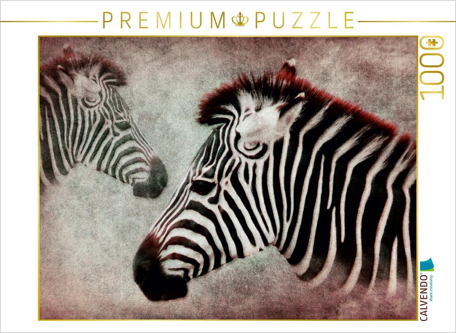 CALVENDO Puzzle CALVENDO Puzzle Zebra 1000 Teile Lege-Größe 64 x 48 cm Foto-Puzzle Bild von Angela Dölling, AD DESIGN Photo + PhotoArt, 1000 Puzzleteile