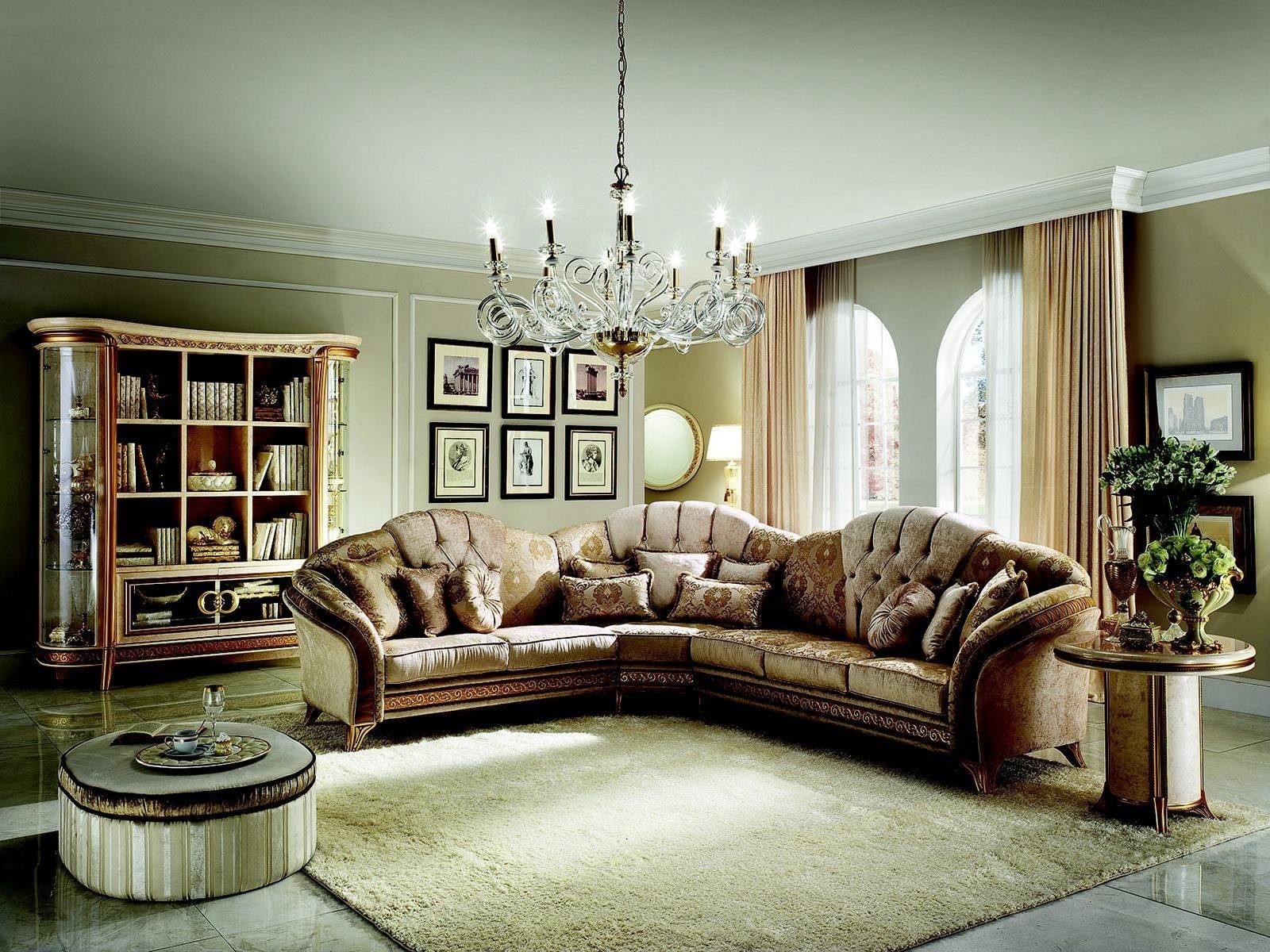 JVmoebel Ecksofa Luxus Ecksofa Klassische Wohnzimmer Couch Polstermöbel Neu, Made in Europe