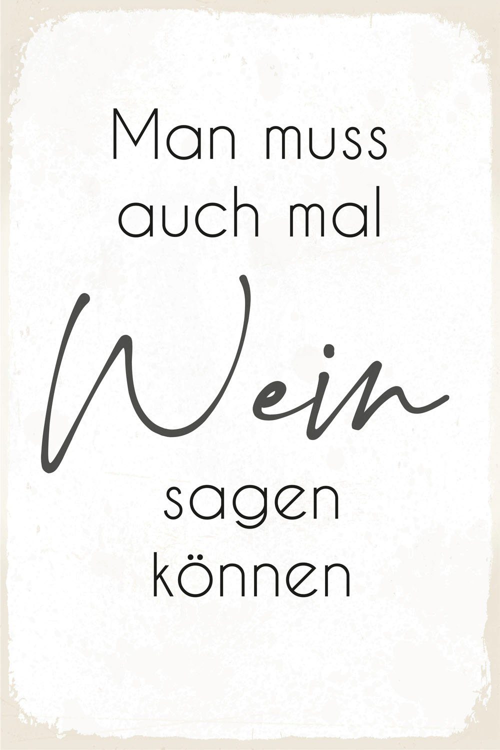 queence Metallbild Wein, Sprüche (1 St), Sprüche, Texte, witzig, für
