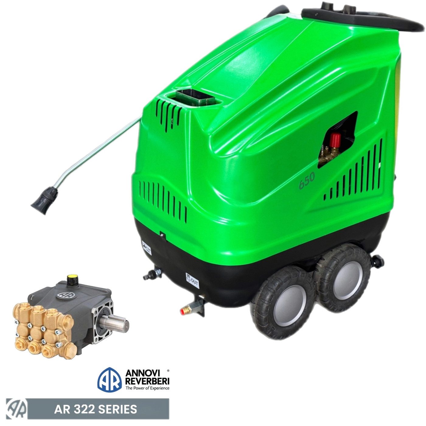 DeTec. Минимойки Heißwasser-Flächenreiniger 200 bar Keramik - Dampfstrahler, Druck max: 200,00 bar, Fördermenge max: 900,00 l/h, 140°C 400V Starkstrom