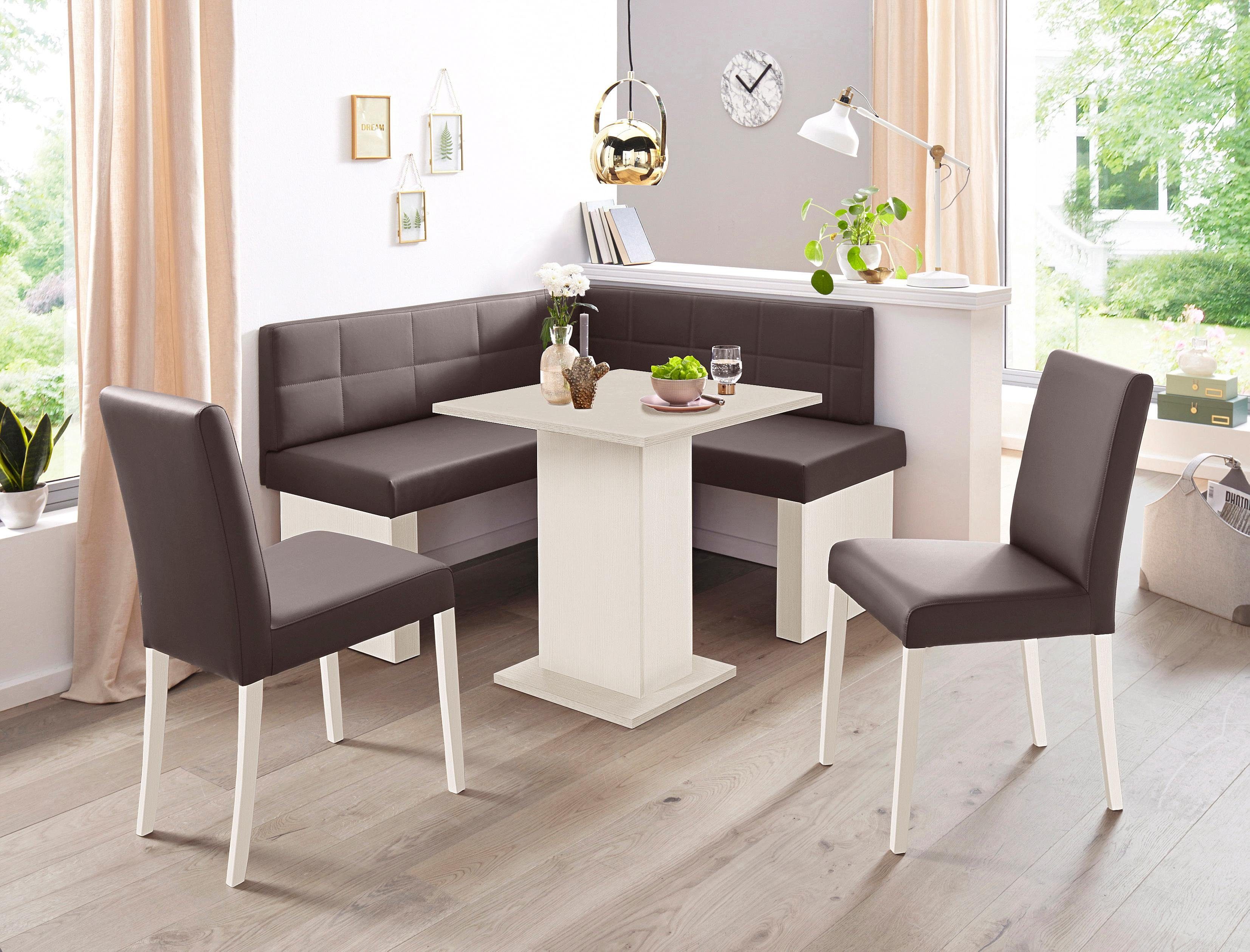 massivline&more Eckbankgruppe "Anna 2", (Set, 4 tlg.), mit 2 Stühlen mit ma günstig online kaufen