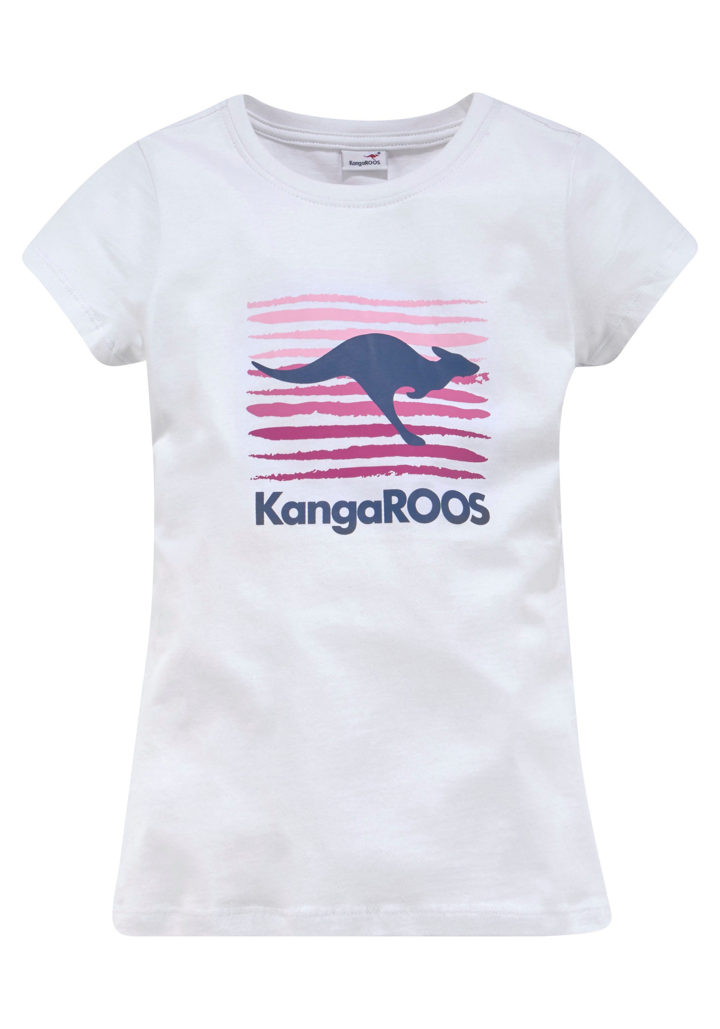 KangaROOS T-Shirt Kurzarm, taillierter Schnitt, mit Logodruck, Rundhalsausschnitt. Reduzierter Preis € 13,99. Unverbindliche Preisempfehlung € 16,99, (€ 13,99 pro 1 Stk)