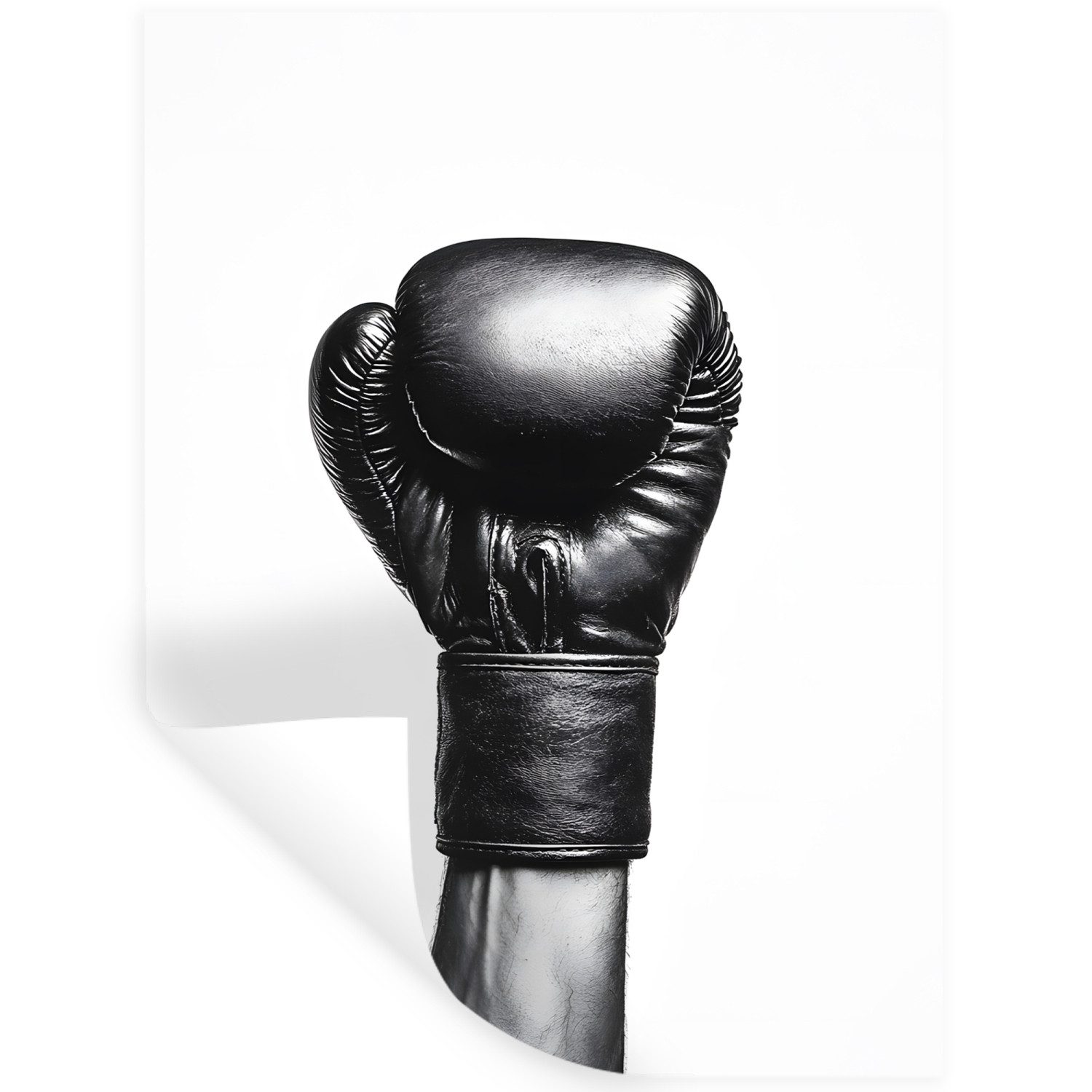 MuchoWow Wandsticker Boxhandschuh - Schwarz - Hand (1 St), Wanddeko, Aufkleber, Wandtattoo, 90x120 cm