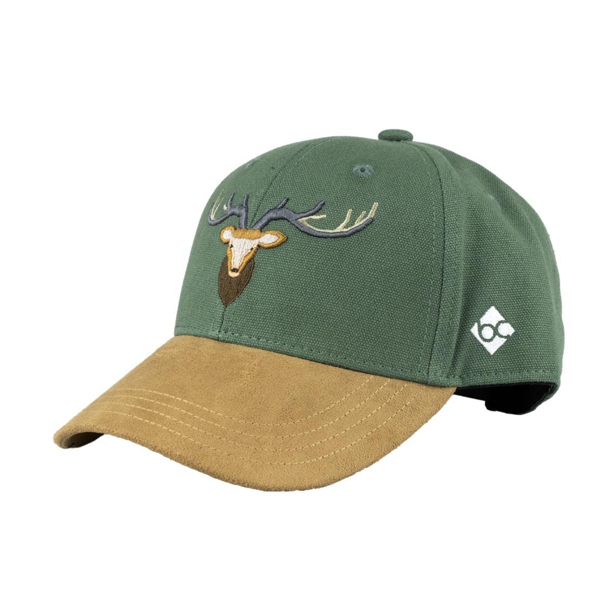 Bavarian Шапки Baseball Cap Bavarian Шапки "Waldhirsch" - dunkelgrün (Curved) (Basecap, Basecap) Schirm im Wildlederlook