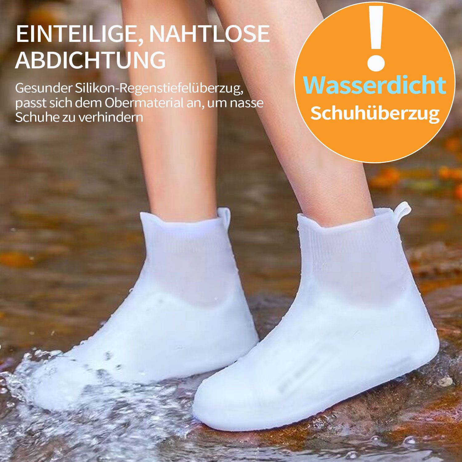 Refttenw Schuhüberzieher Faltbarer wasserdichter Schuhüberzug, Reiseschuhüberzug, rutschfest
