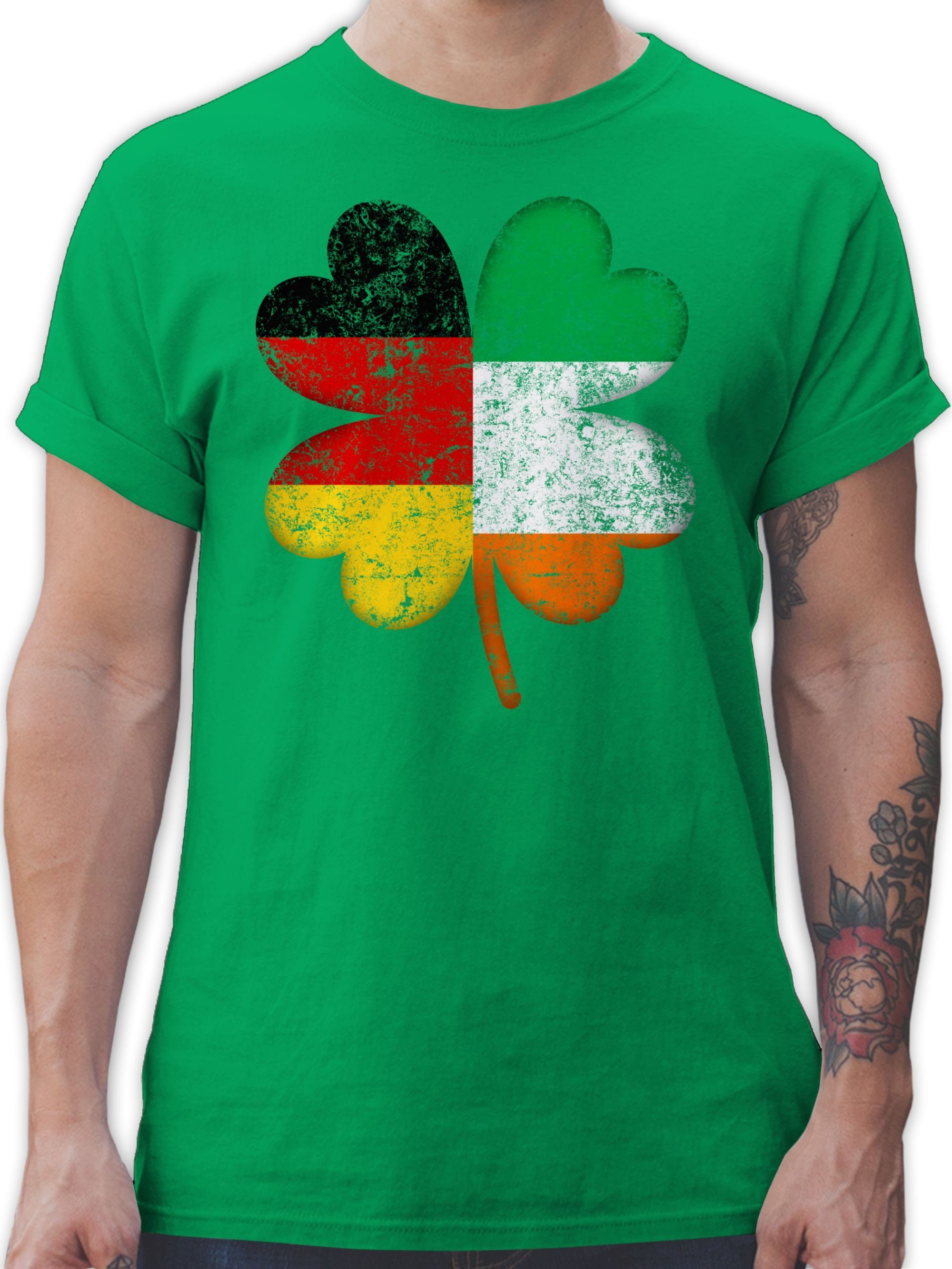 Shirtracer T-Shirt Deutschland Irland Kleeblatt St. Patricks Day 2 Grün